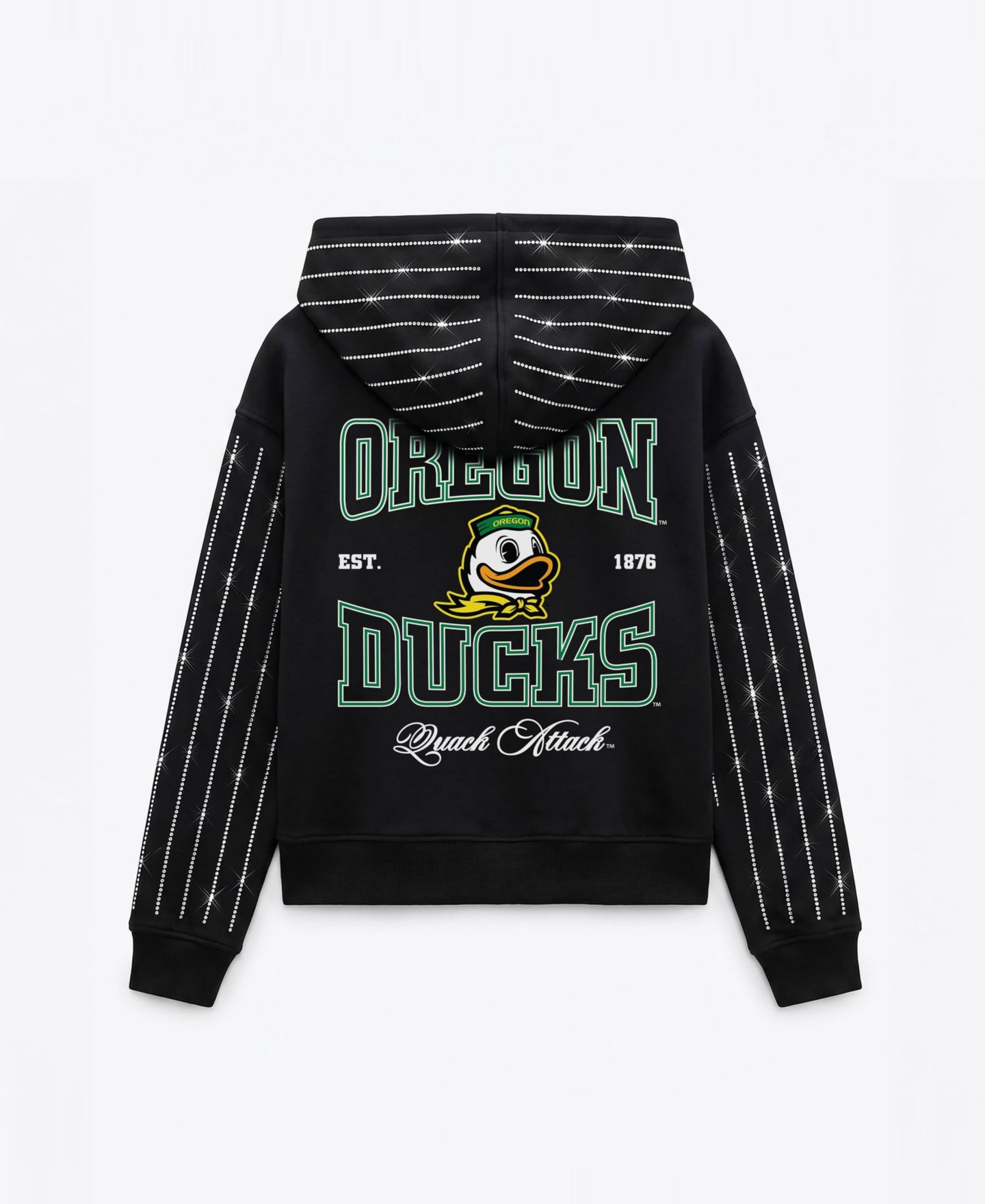 Женское худи Gameday Couture Black Oregon Ducks Eyes on the Prize Mid-Crop Full-Zip — фото 3