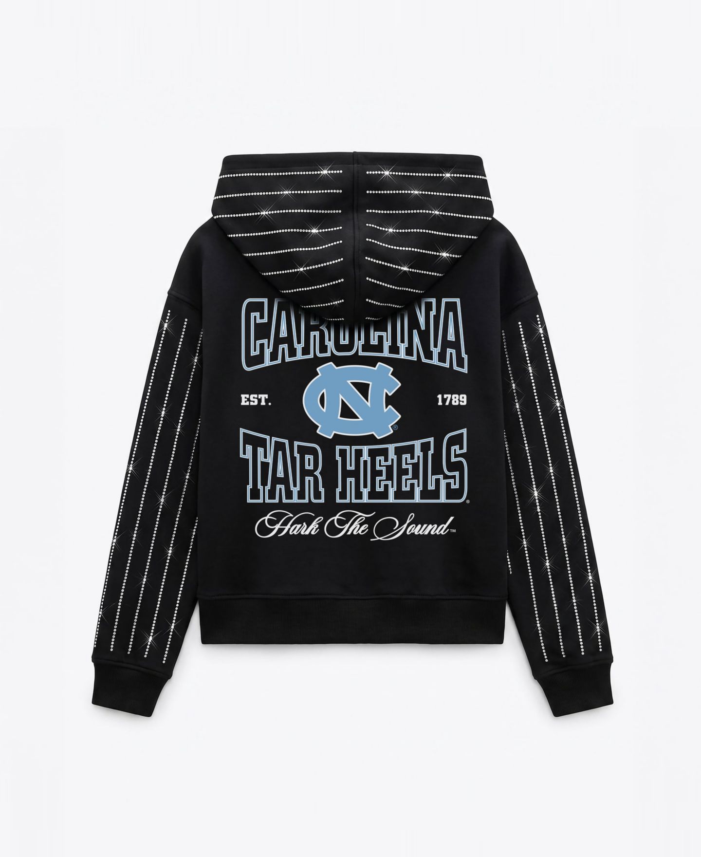 Женские худи Gameday Couture Black North Carolina Tar Heels Eyes on the Prize Mid-Crop Full-Zip — фото 2