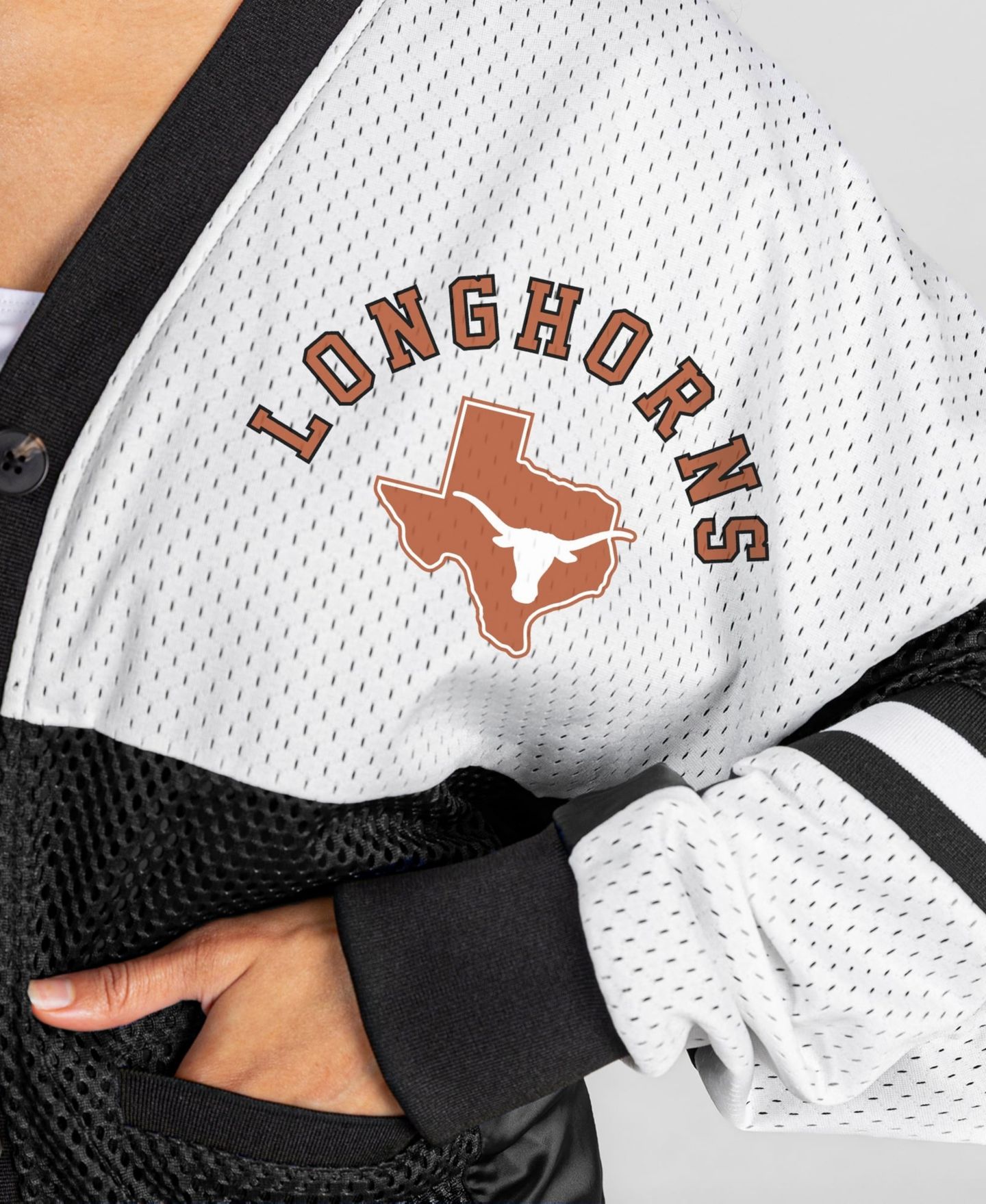 Женский кардиган Gameday Couture Black/White Texas Longhorns MVP Era Satin Button-Down — фото 4