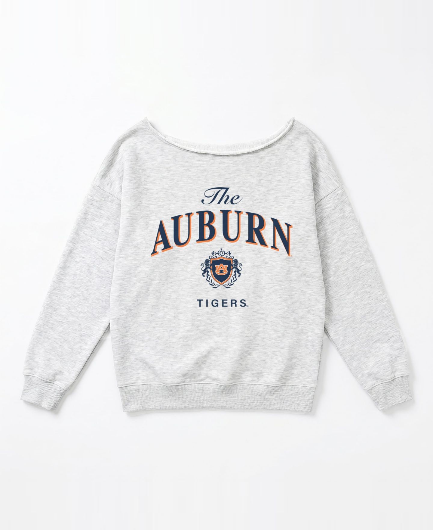 Женская толстовка Gameday Couture Ash Auburn Tigers Offsides Energy Off-Shoulder — фото 4