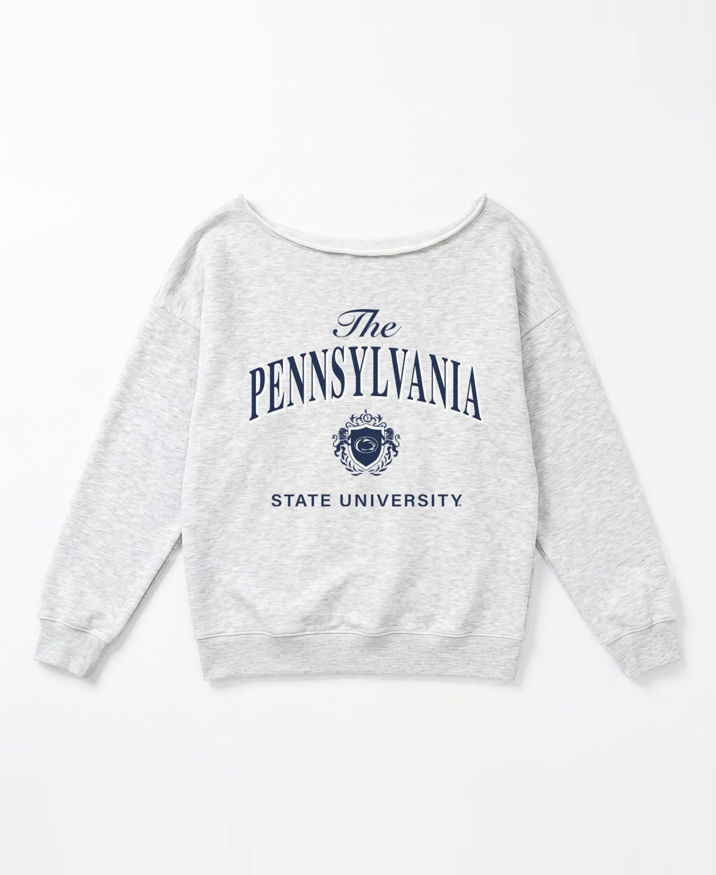 Женская толстовка Gameday Couture Ash Penn State Nittany Lions Offsides Energy Off-Shoulder — фото 3