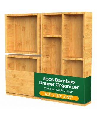 Desk Drawer Organizer With Removable Dividers Multi Use Office Tray For School Kitchen Makeup