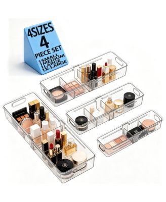 Expandable Adjustable Drawer Organizer Set Modular Dividers Multi Use Storage Bins