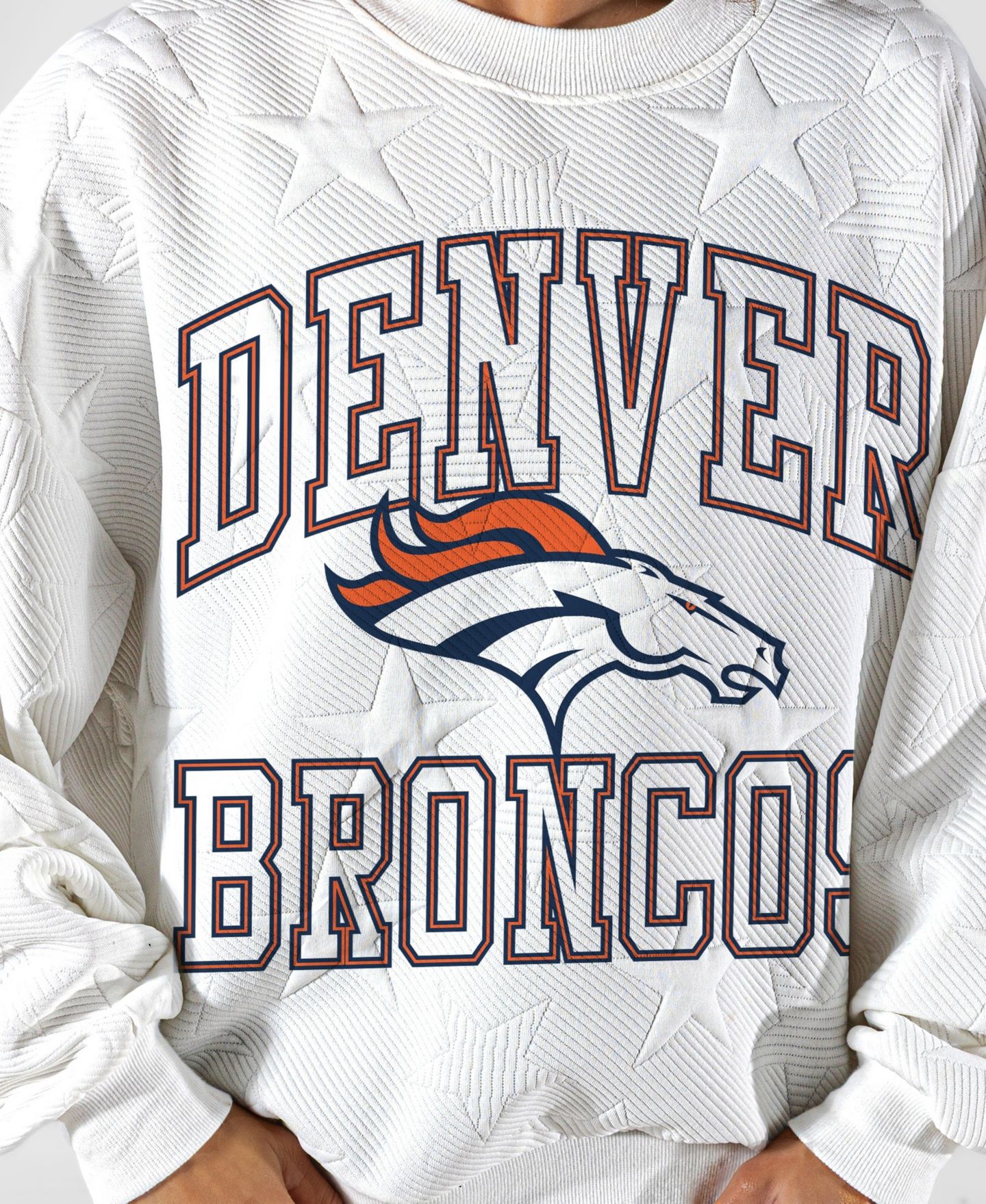 Женская толстовка Gameday Couture White Denver Broncos Big Play Energy Tonal Star Embossed — фото 6