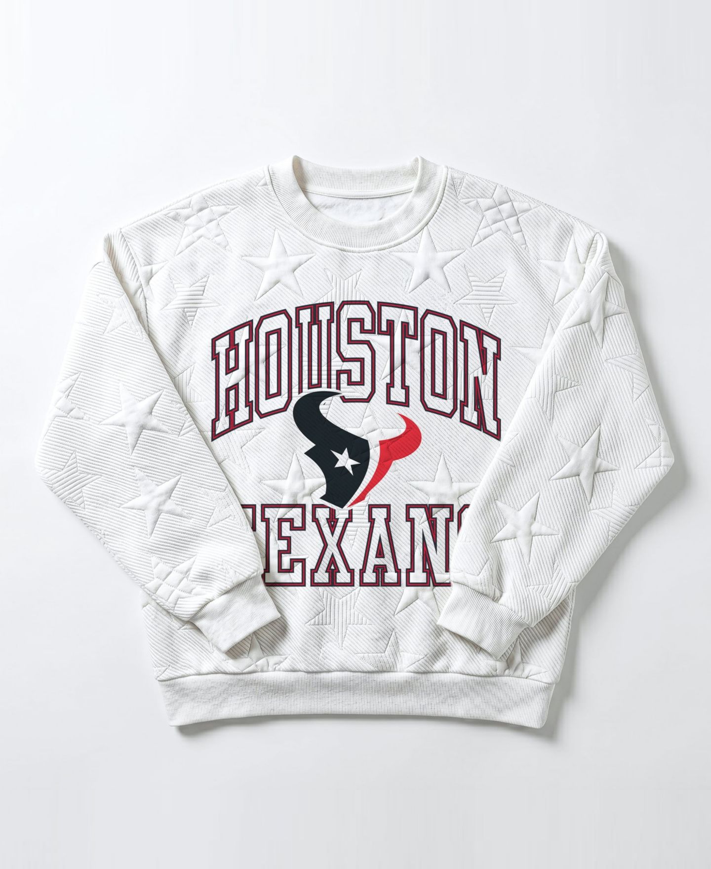 Женская толстовка Gameday Couture White Houston Texans Big Play Energy Tonal Star Embossed — фото 2