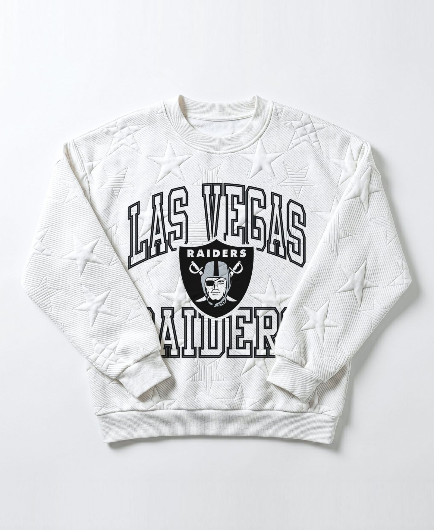 Женская толстовка Gameday Couture White Las Vegas Raiders Big Play Energy Tonal Star Embossed — фото 2