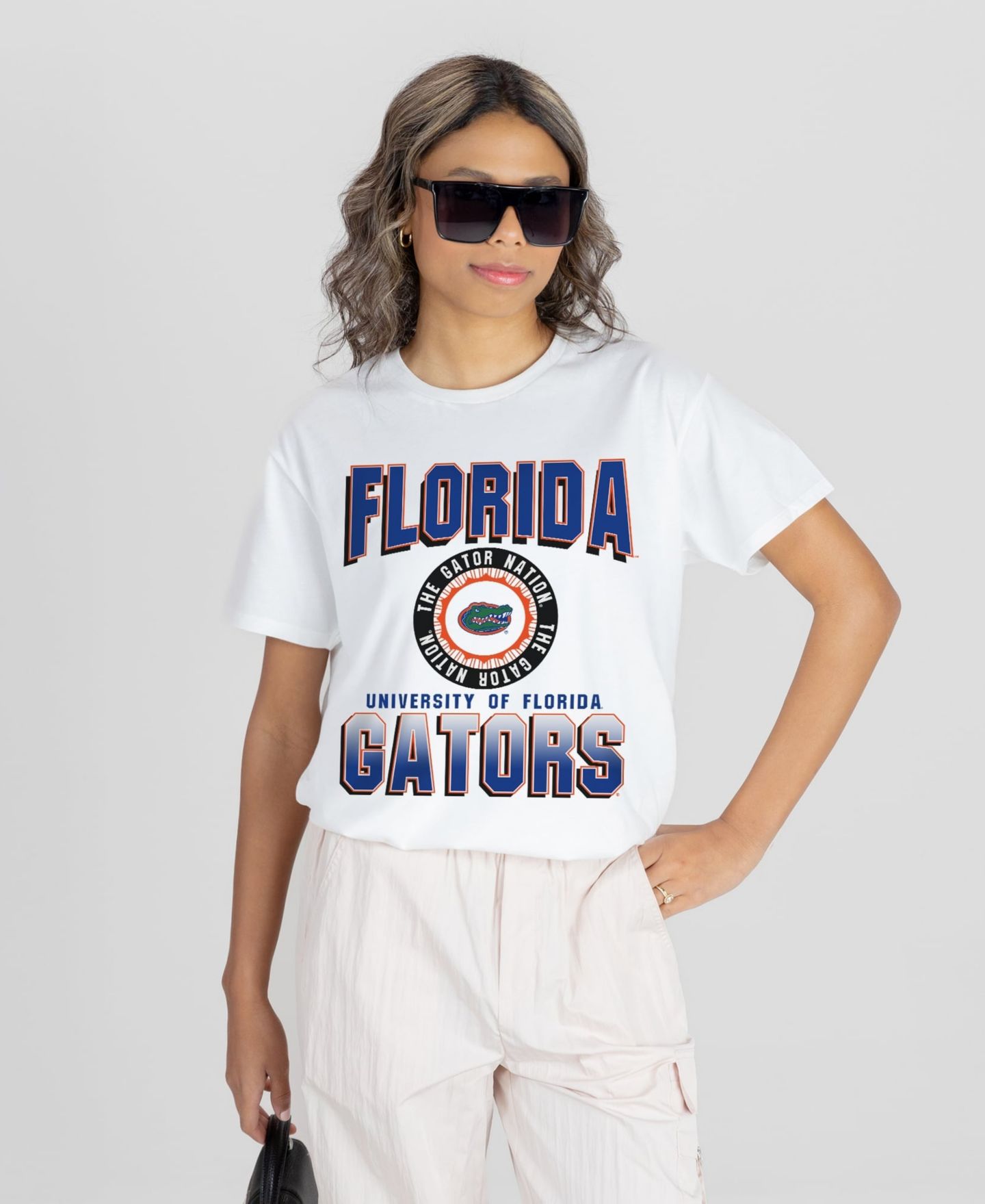 Женская футболка Gameday Couture White Florida Gators All-Time Classic Oversized Flowy — фото 1