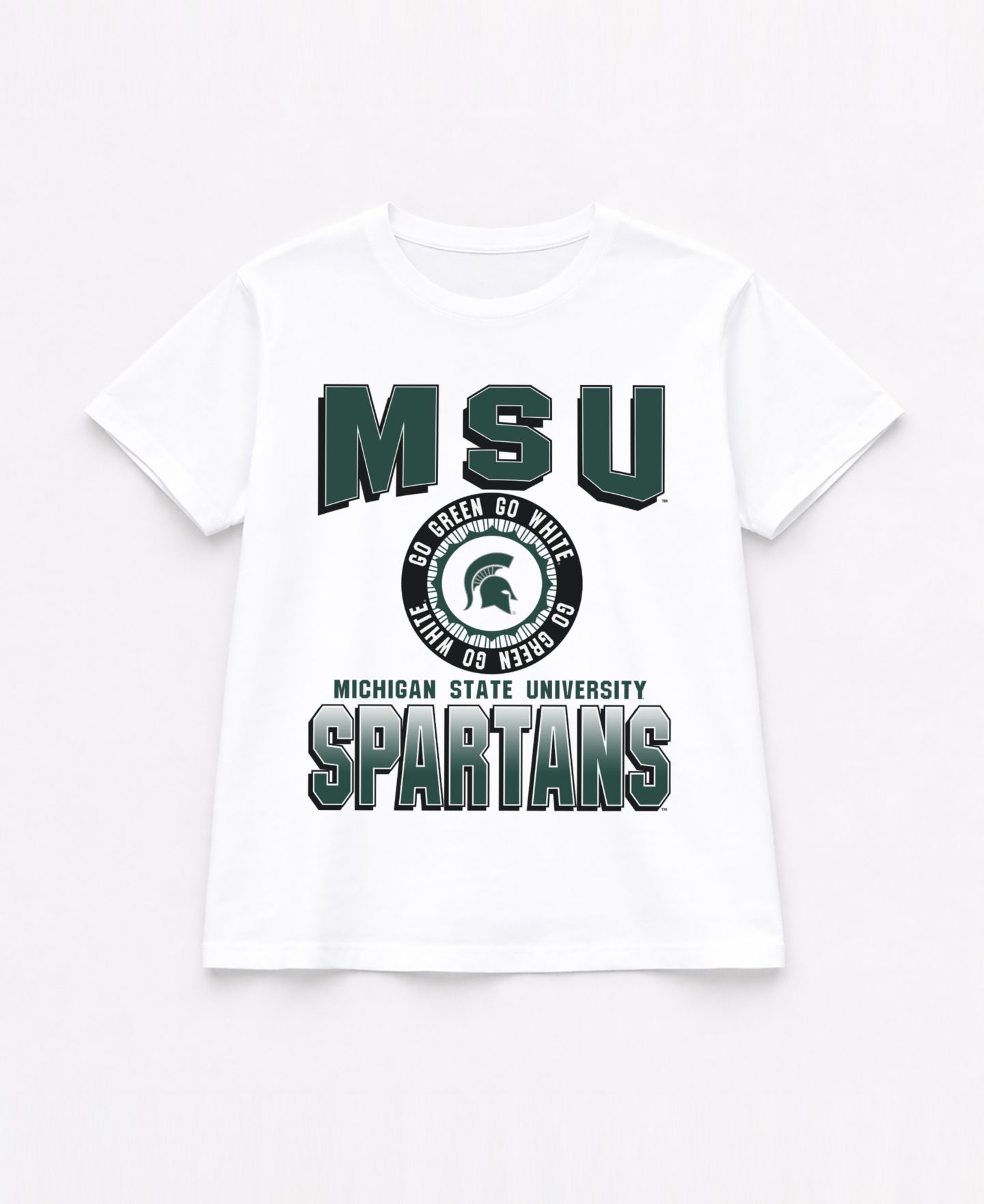 Женская футболка Gameday Couture White Michigan State Spartans All-Time Classic Oversized Flowy — фото 5