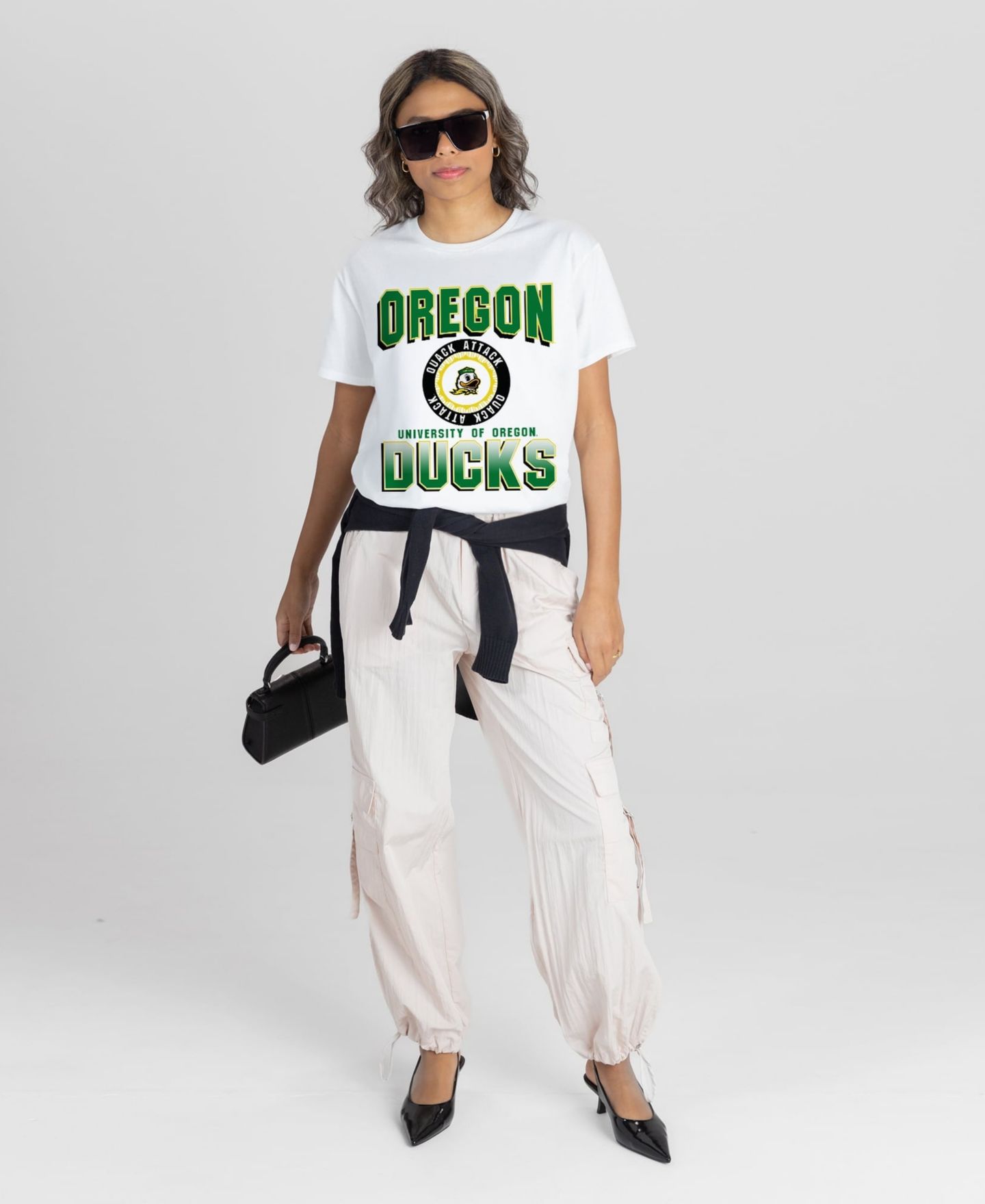 Женская футболка Gameday Couture White Oregon Ducks All-Time Classic Oversized Flowy — фото 2