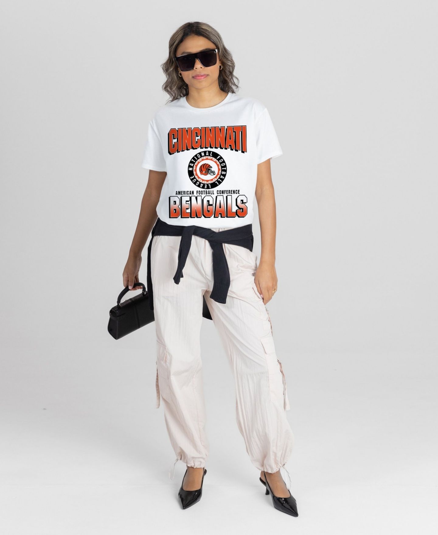 Женская футболка Gameday Couture White Cincinnati Bengals Oversized All-Time Classic Flowy — фото 3