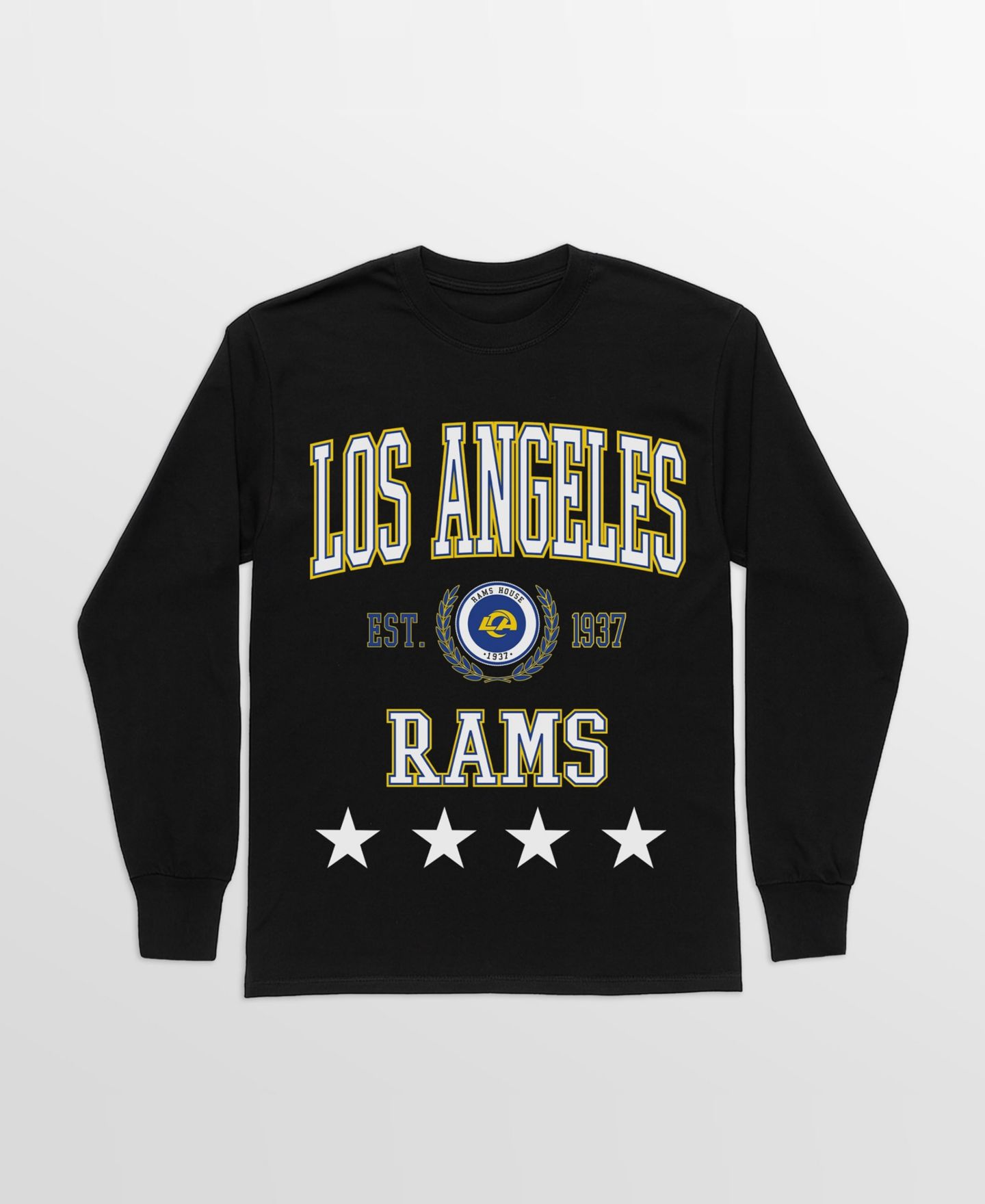 Женская футболка Gameday Couture Black Los Angeles Rams Everyday Star Oversized Long-Sleeve — фото 2