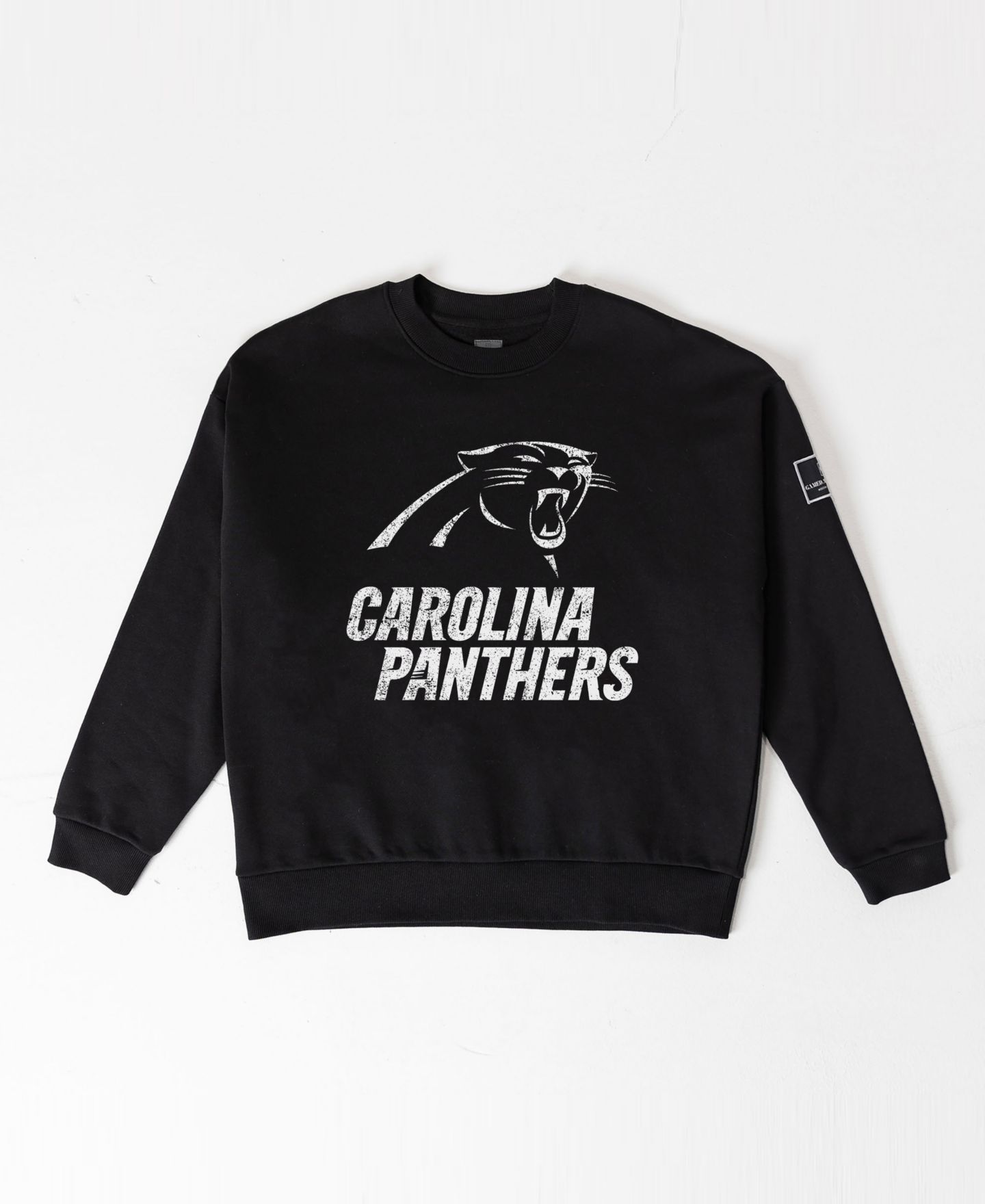 Женская толстовка Gameday Couture Black Carolina Panthers Bold Move Black Label Premium Drop Shoulder — фото 5