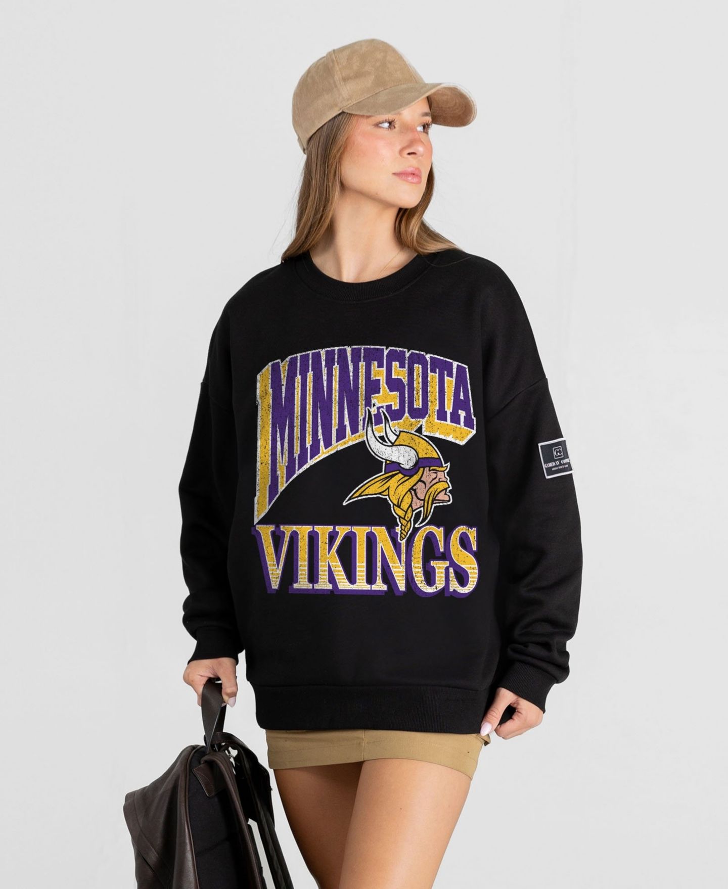 Женская толстовка Gameday Couture Black Minnesota Vikings Victory Prime Black Label Premium Drop Shoulder — фото 4