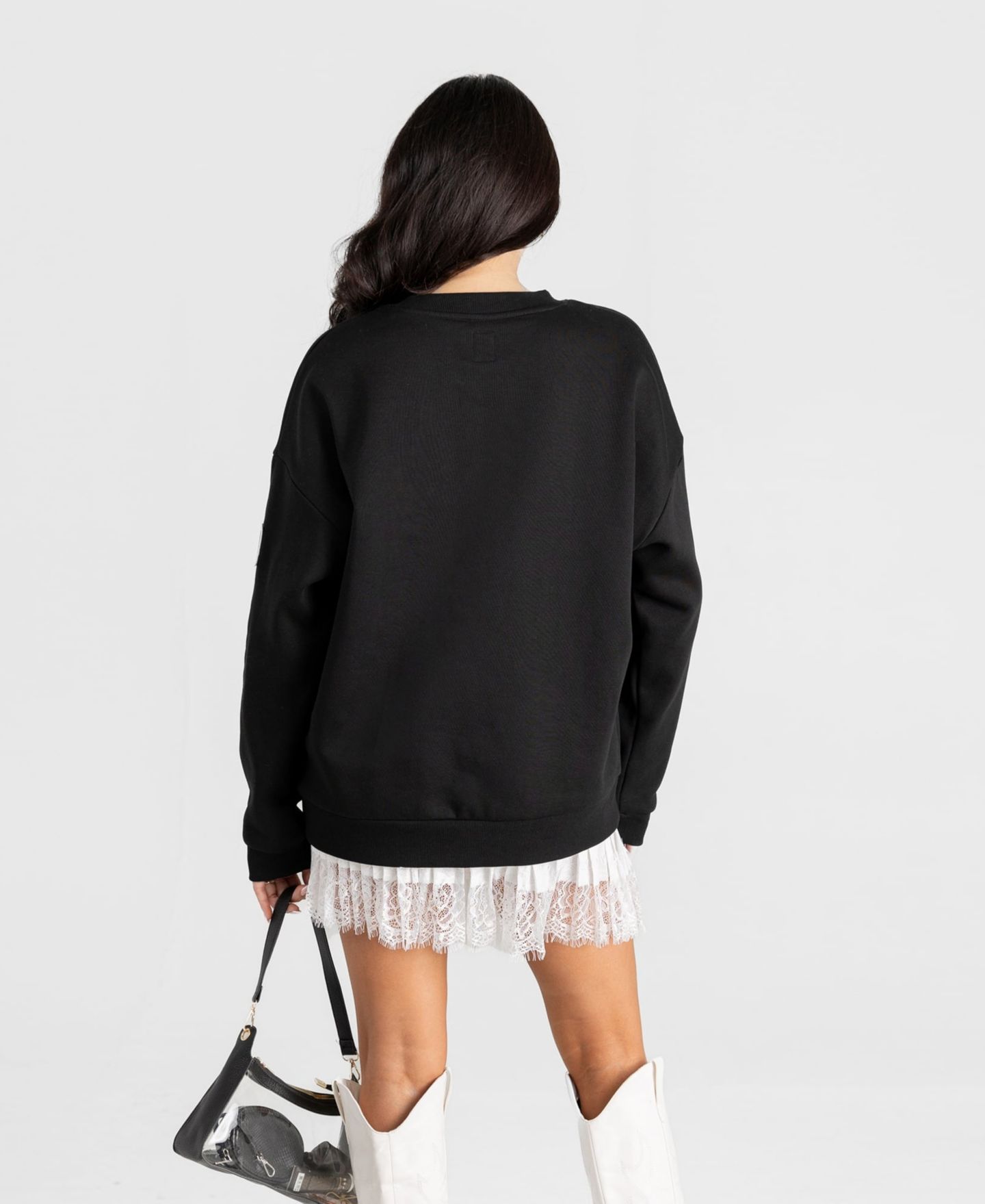 Женские толстовки Gameday Couture Black North Carolina Tar Heels Bold Move Black Label Premium Drop Shoulder — фото 2