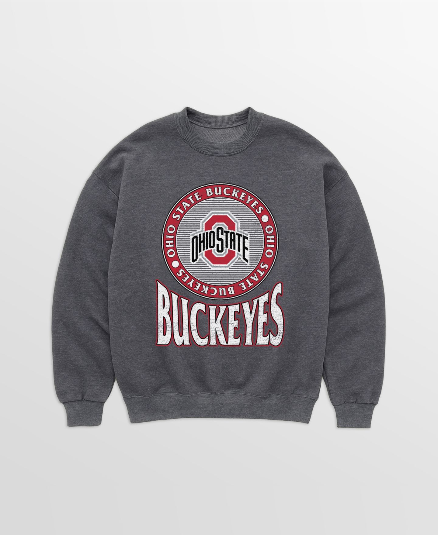 Женская толстовка Gameday Couture Charcoal Ohio State Buckeyes Saturday Seal Oversized Premium Drop Shoulder — фото 5