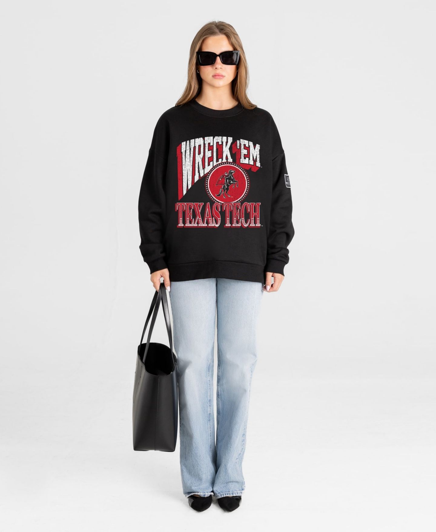 Женская толстовка Gameday Couture Black Texas Tech Red Raiders Victory Black Label Premium Drop Shoulder — фото 3