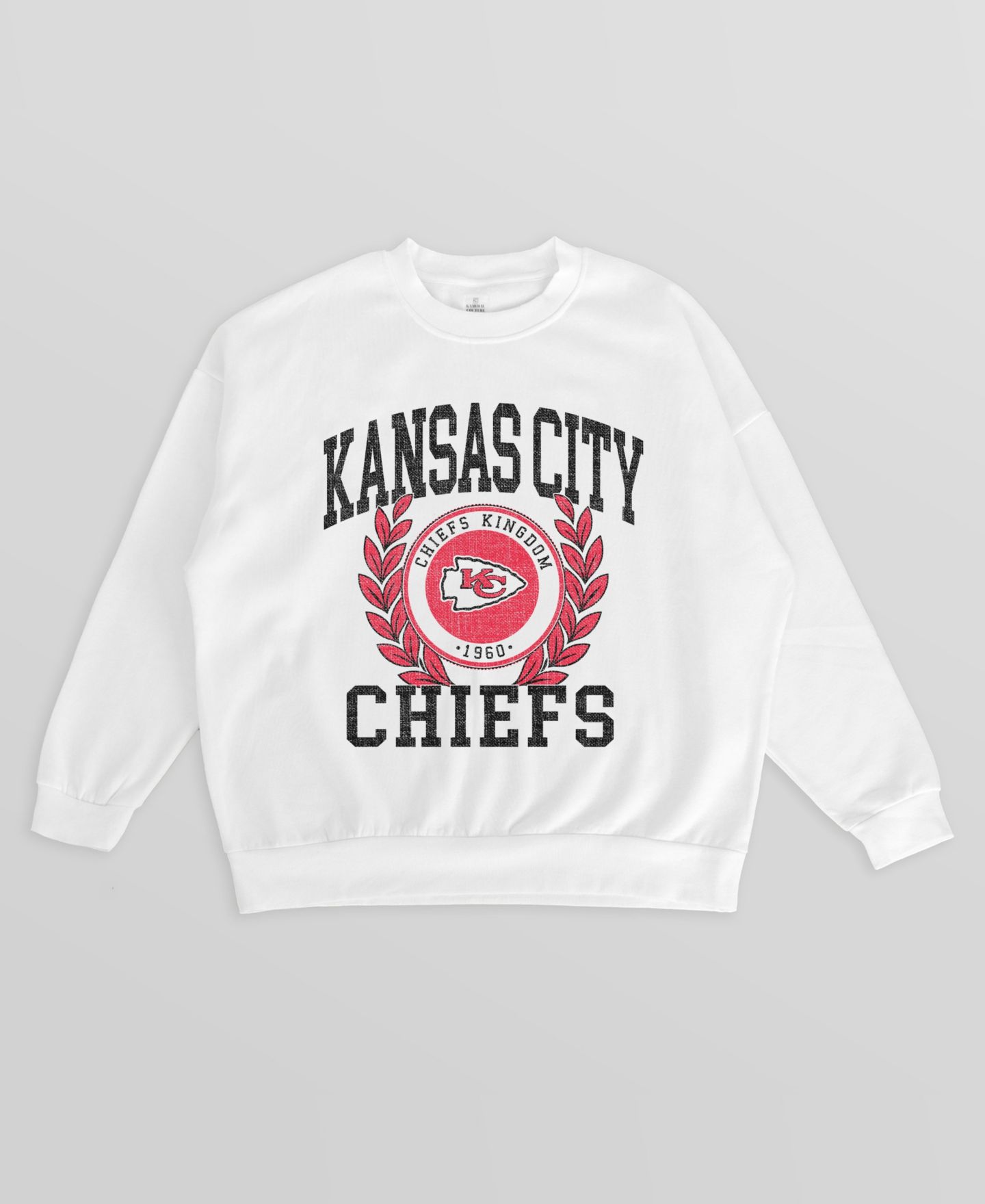 Женская толстовка Gameday Couture White Kansas City Chiefs Gold Standard Oversized Premium Drop Shoulder — фото 4