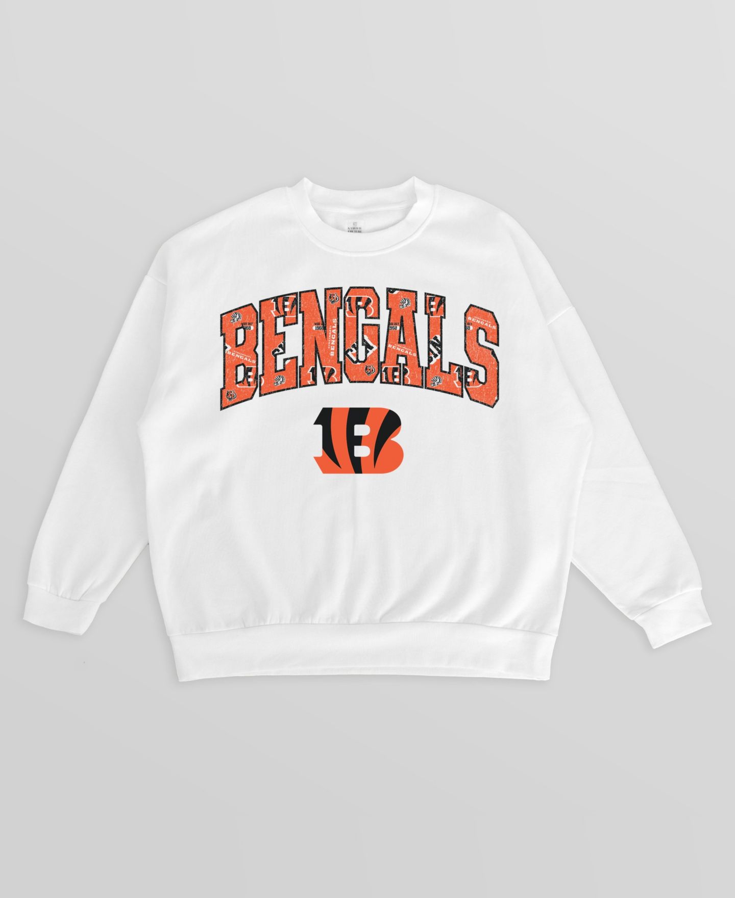 Женская толстовка Gameday Couture White Cincinnati Bengals Sweet Play Oversized Premium Drop Shoulder — фото 5