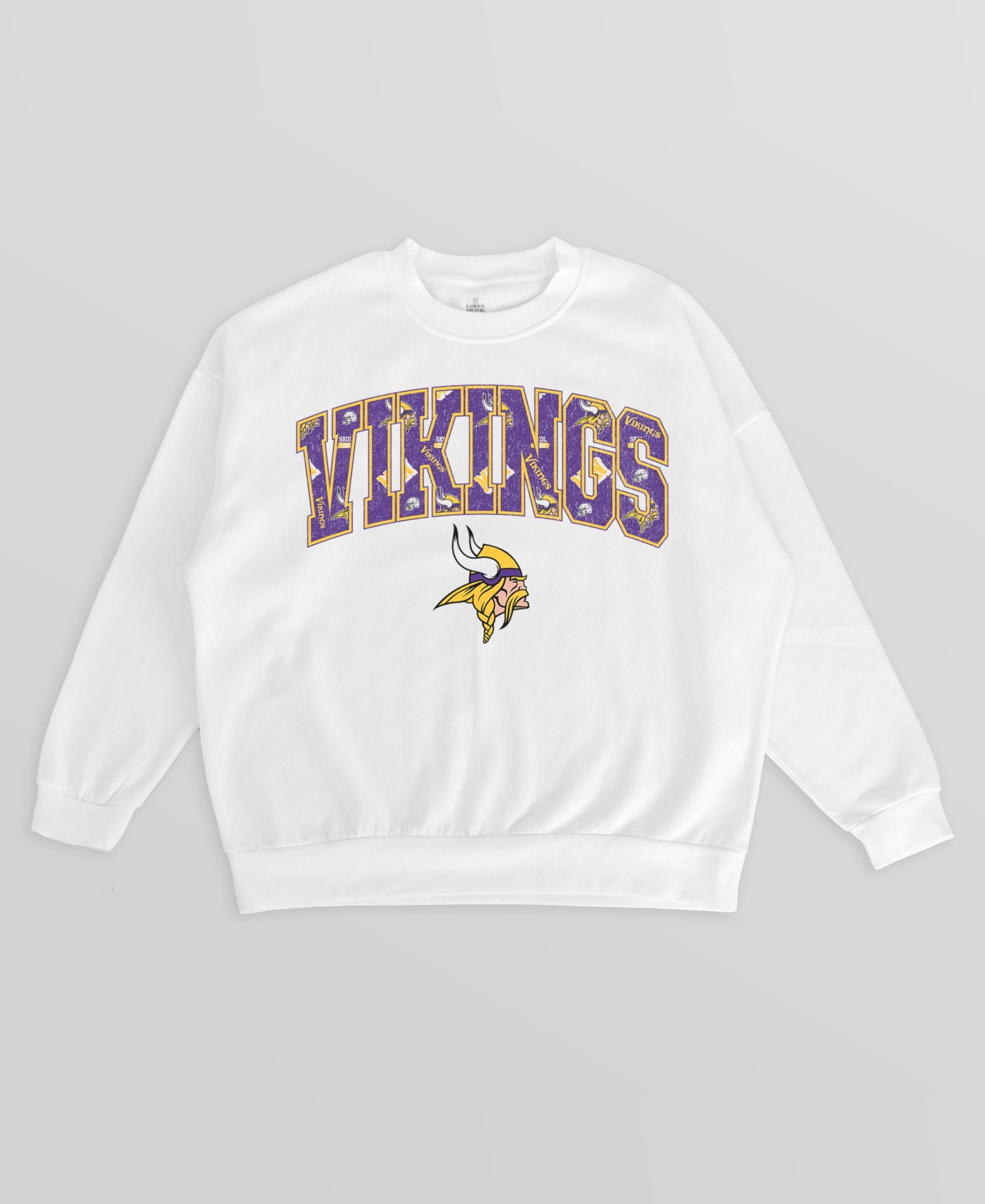 Женская толстовка Gameday Couture White Minnesota Vikings Sweet Play Oversized Premium Drop Shoulder — фото 5