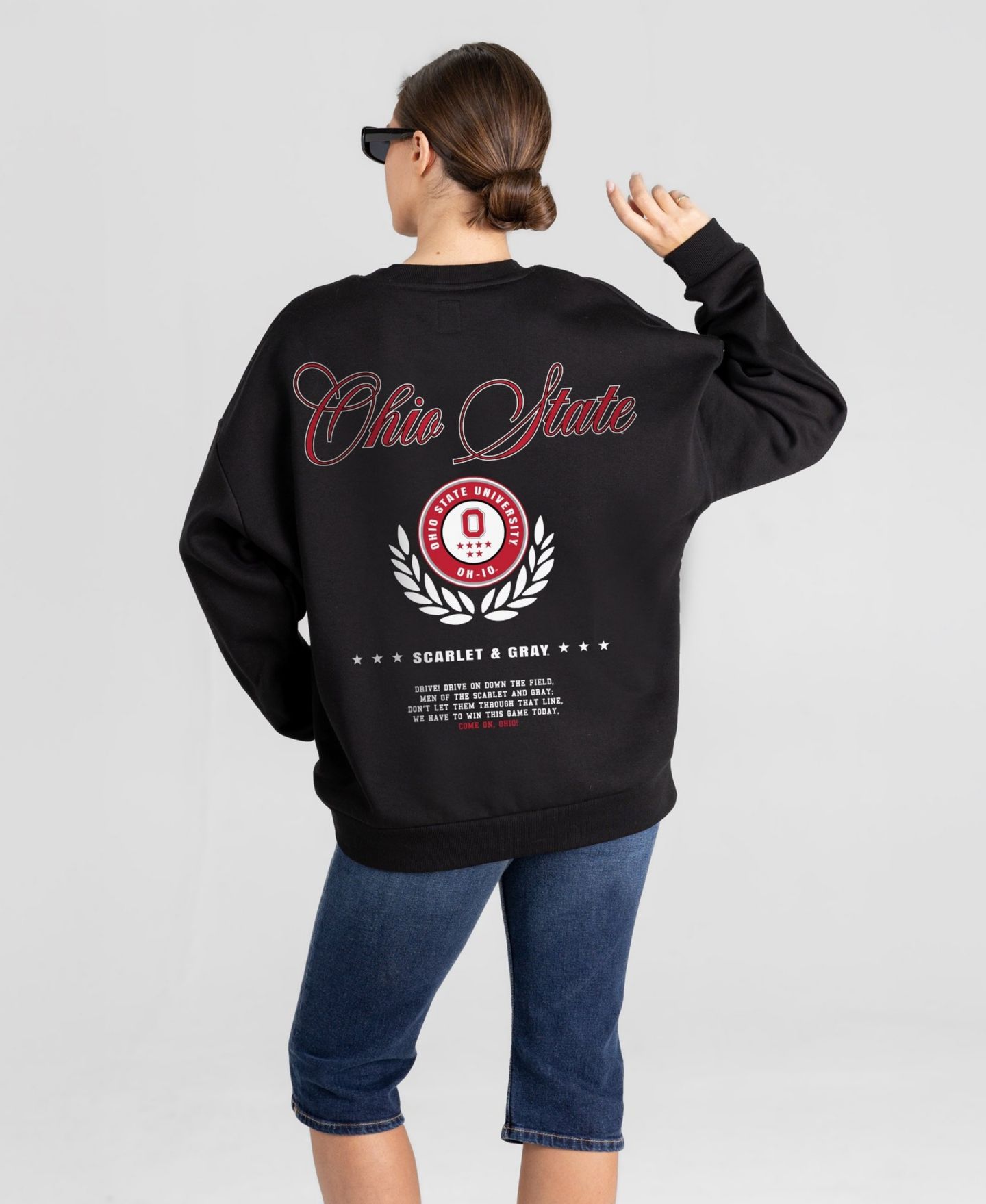 Женская толстовка Gameday Couture Black Ohio State Buckeyes Classic Charm Black Label Premium Drop Shoulder — фото 1