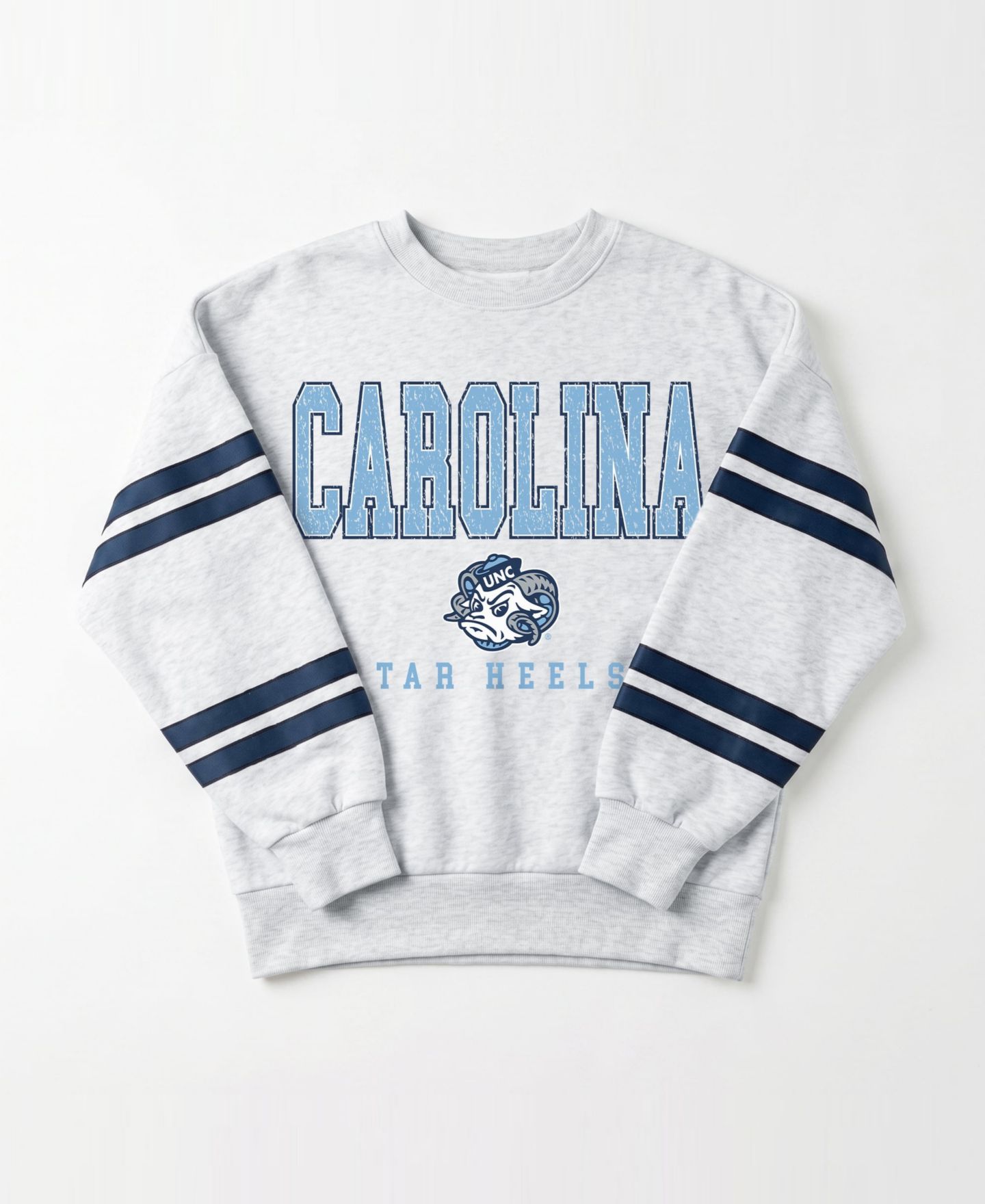 Женские толстовки Gameday Couture Ash North Carolina Tar Heels Stadium Stripes Oversized Fleece — фото 6