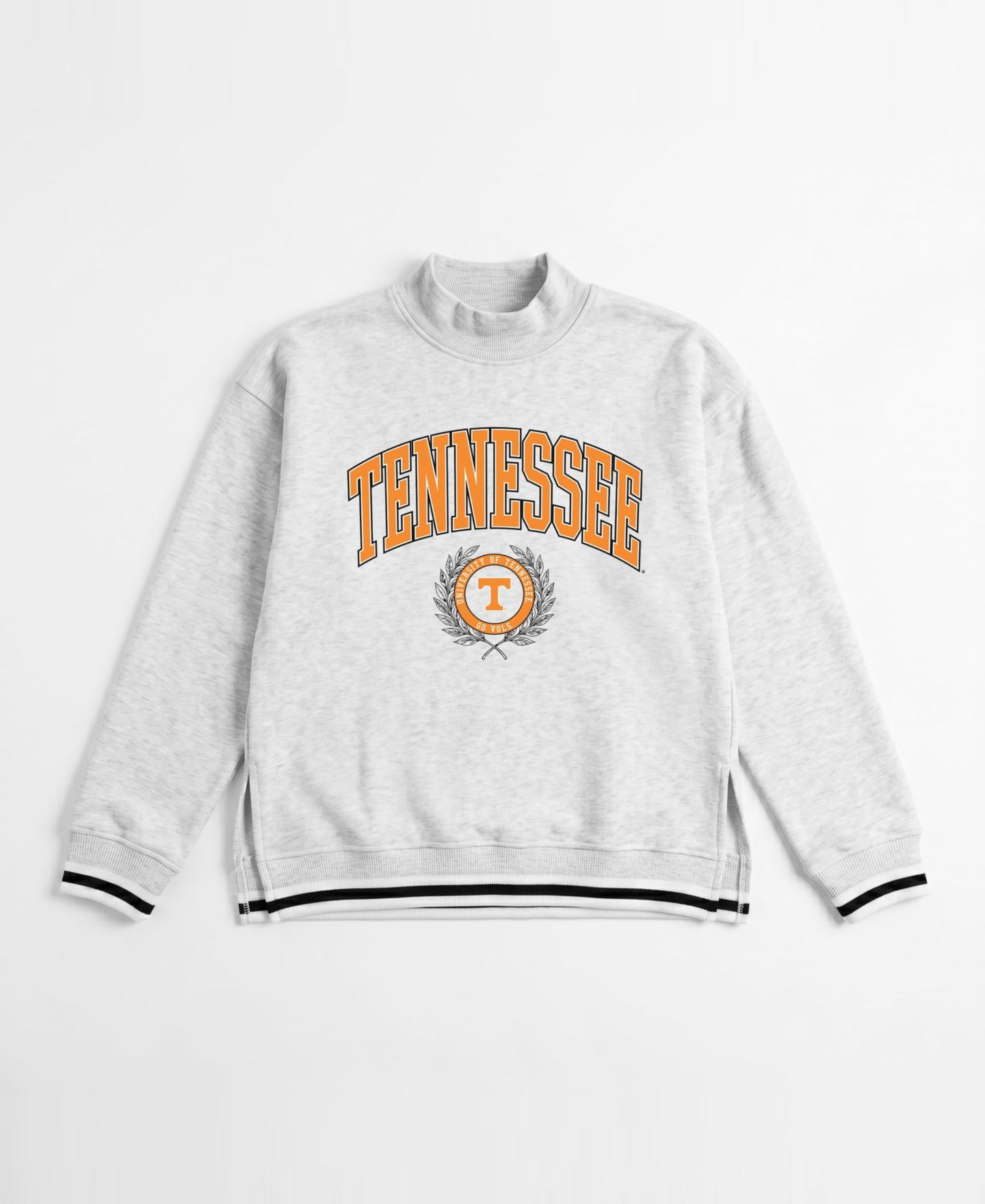 Женская толстовка Gameday Couture Ash Tennessee Volunteers Rally Point Contrast Stripe Mock Neck — фото 4