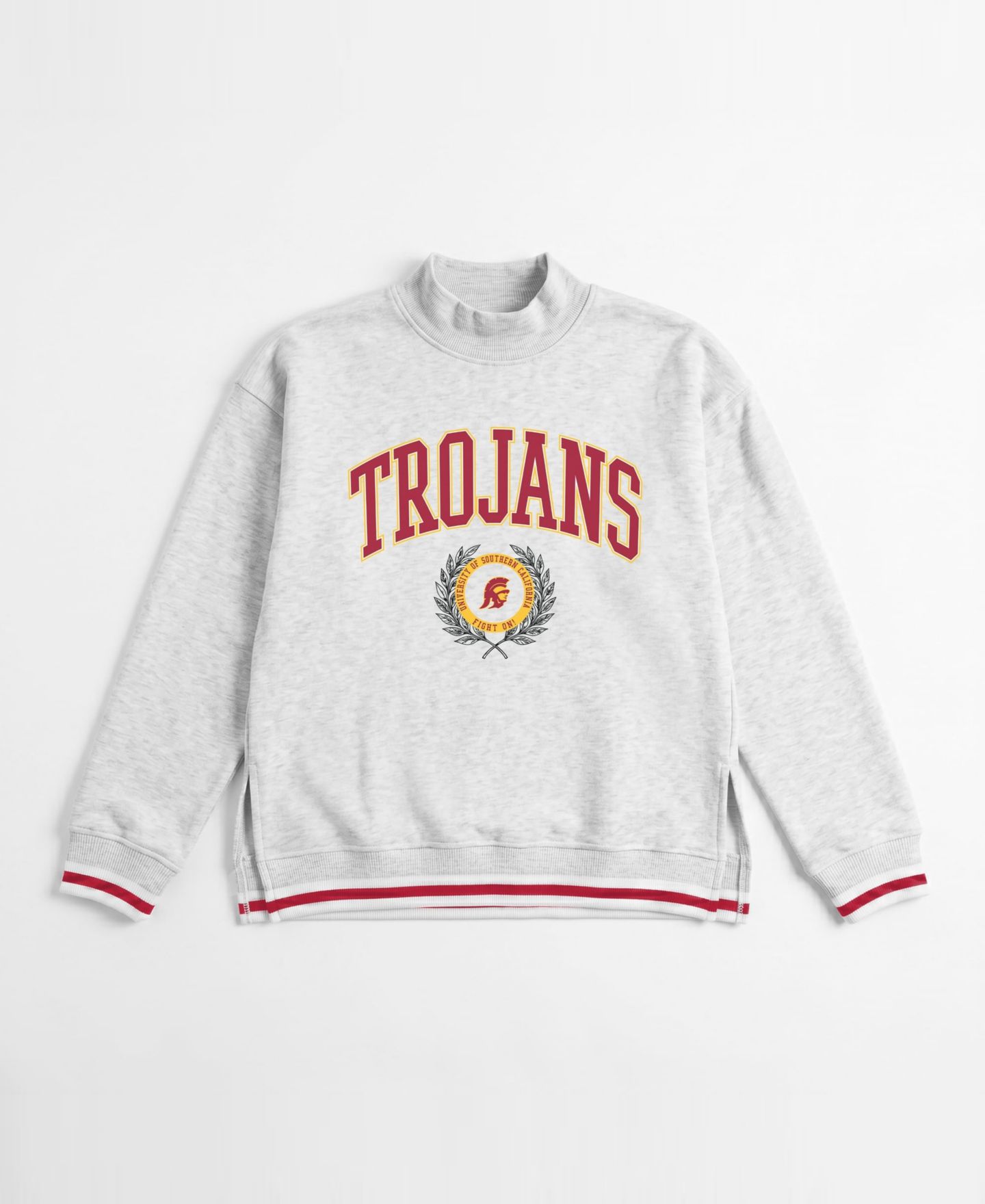 Женская толстовка Gameday Couture Ash USC Trojans Rally Point Contrast Stripe Mock Neck — фото 4