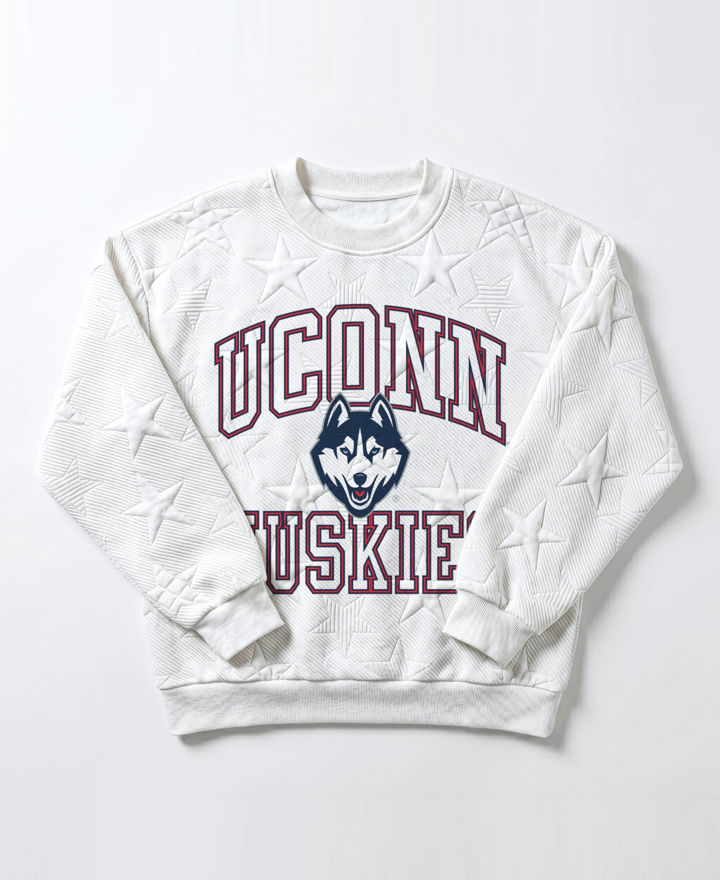 Женская толстовка Gameday Couture White UConn Huskies Big Play Energy Tonal Star Embossed — фото 4