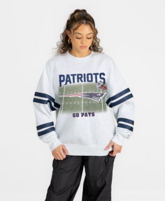 Women's Ash New England Patriots Off the Grid Oversized Fleece Sweatshirt