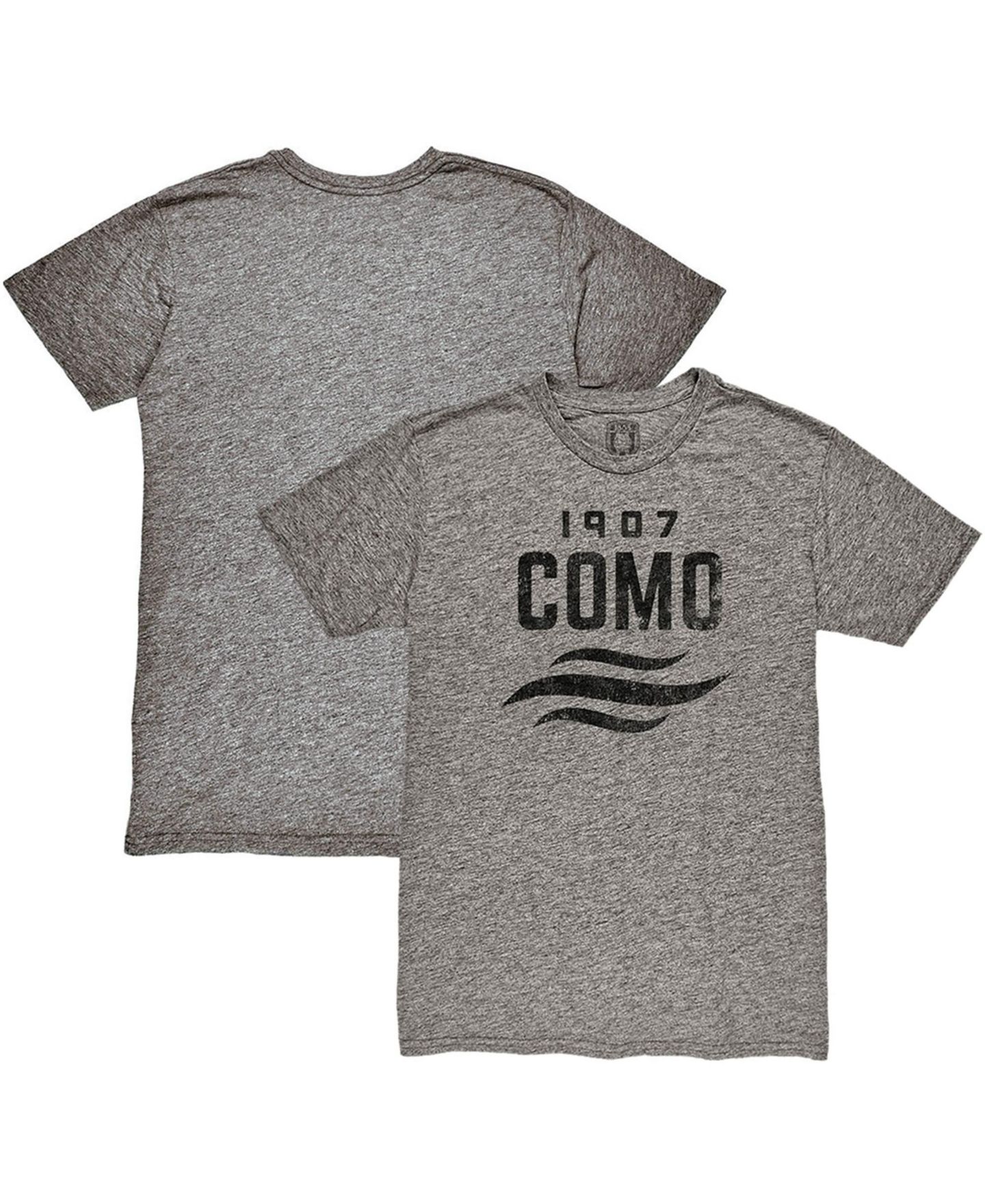 Мужская футболка 1863FC Heather Gray Como 1907 Mono Crest Twisted Tri-Blend Slub — фото 1