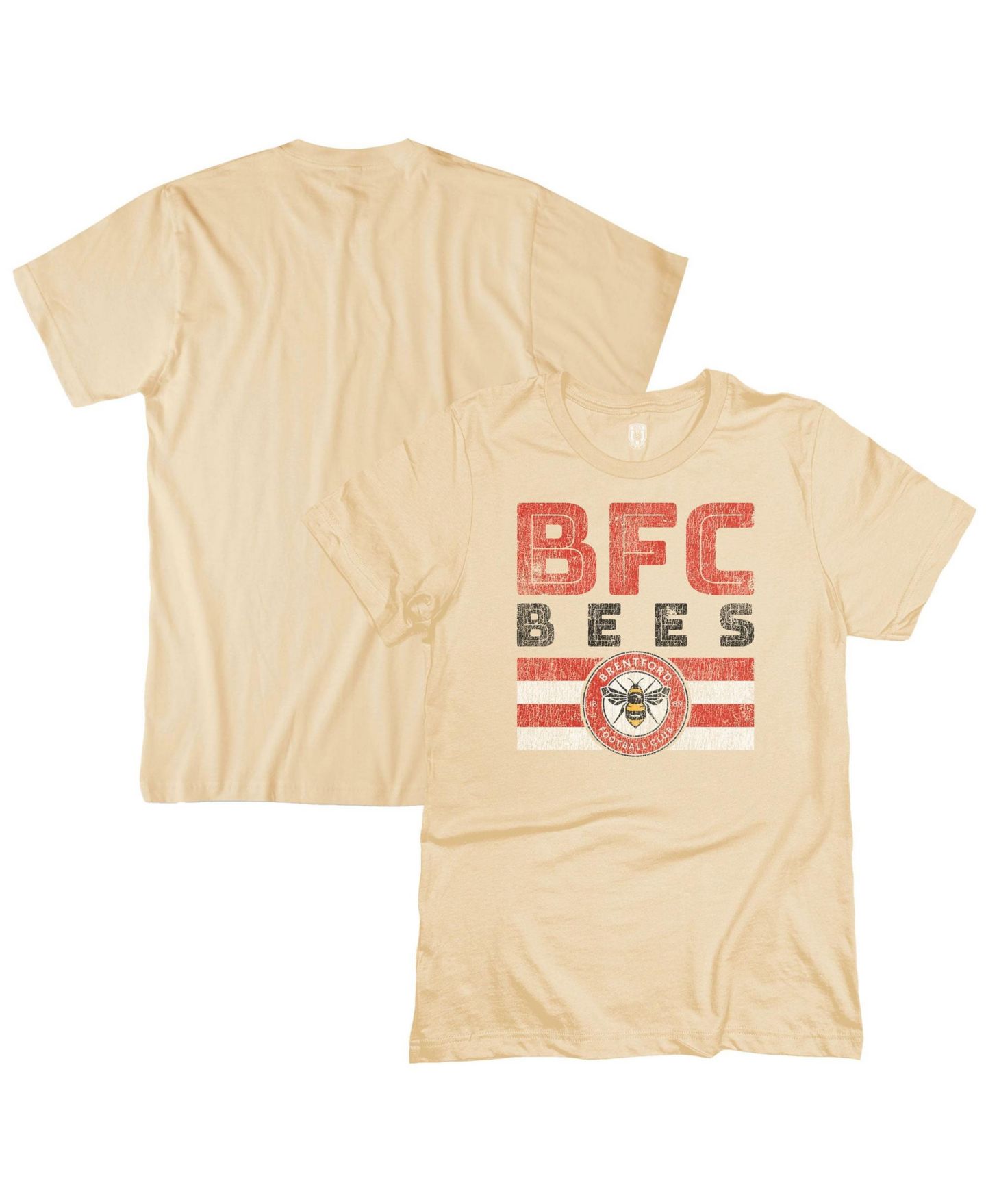 Мужская футболка 1863FC Tan Brentford FC Retro Stripes — фото 1