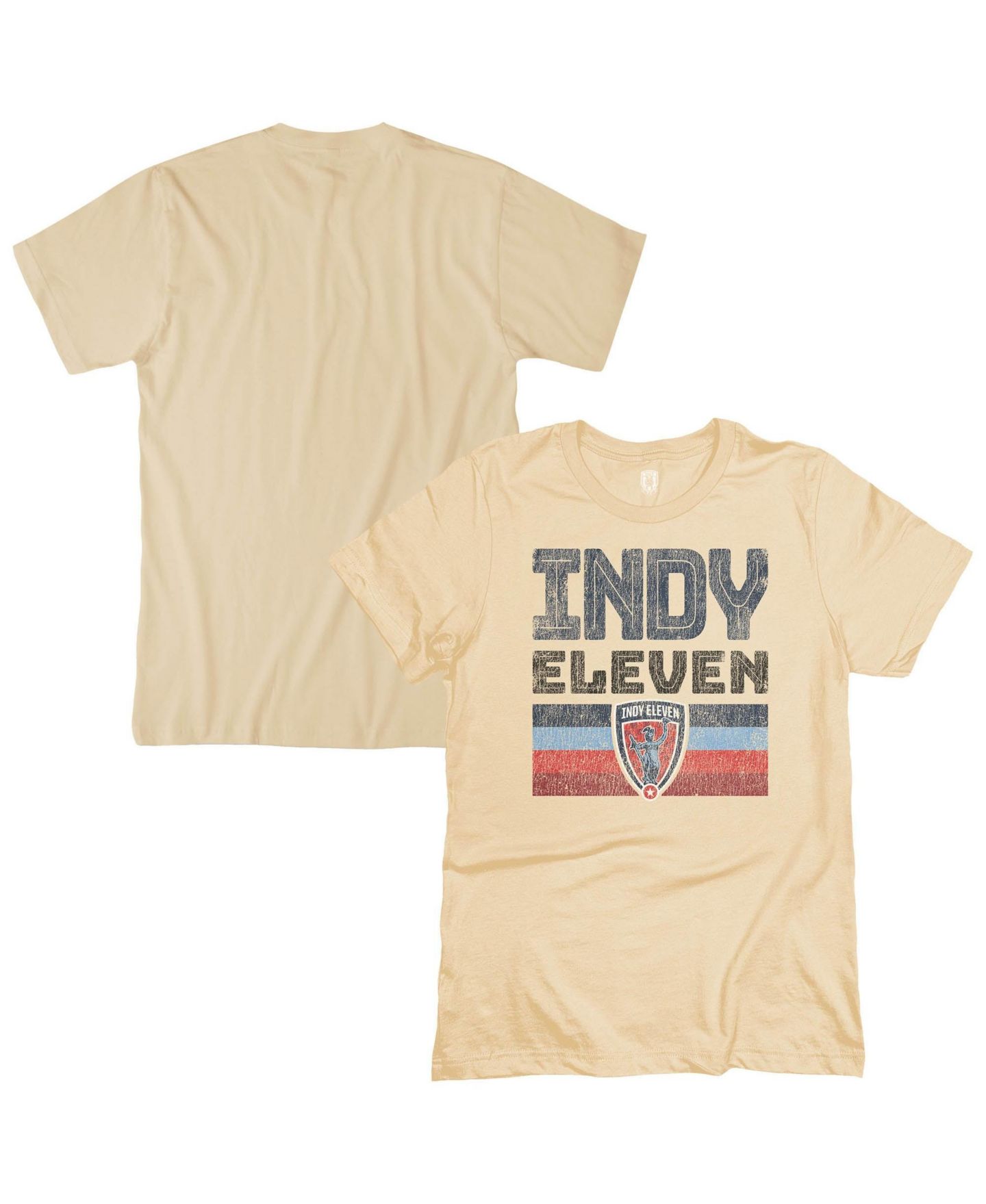 Мужская футболка 1863FC Tan Indy Eleven Retro Stripes — фото 1