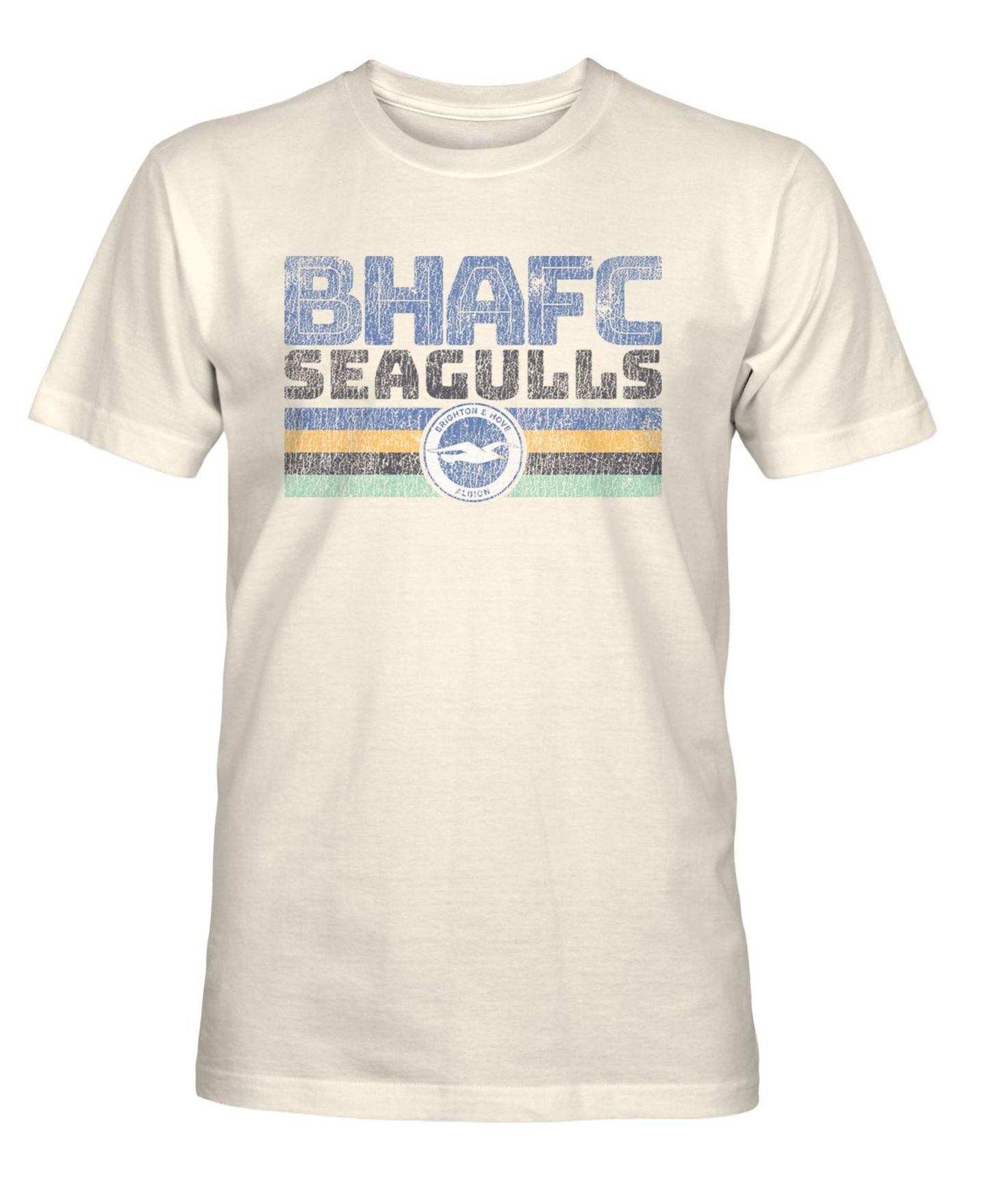 Мужская футболка 1863FC Tan Brighton and Hove Albion Retro Stripes — фото 2