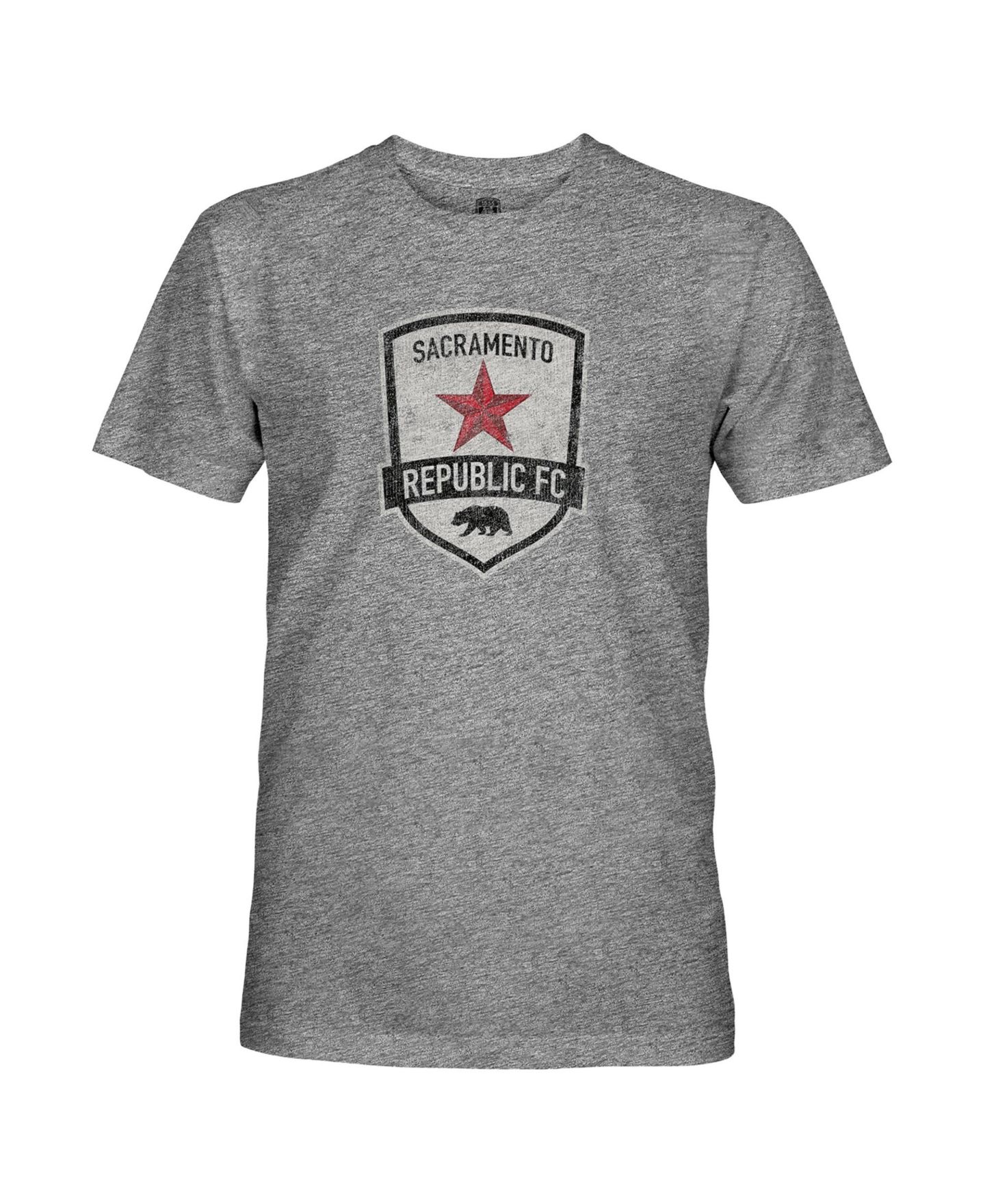 Мужская футболка 1863FC Heather Gray Sacramento Republic FC Vintage Tri-Blend — фото 2