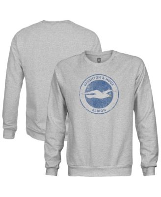 Men's Heather Gray Brighton and Hove Albion Color Badge Pullover Sweatshirt