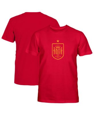 Big Boys' and Girls' Maroon Spain National Team Mono Badge T-Shirt