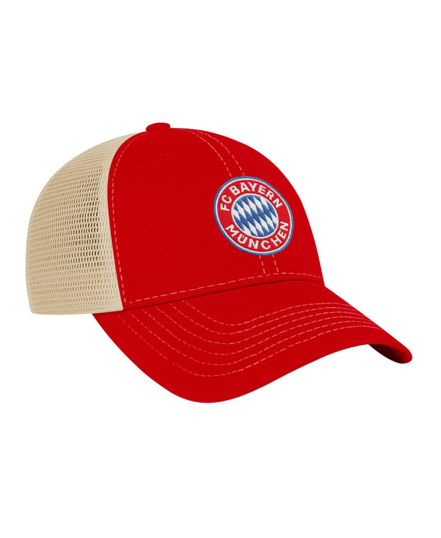 Мужская кепка 1863FC Red Bayern Munich Color Badge Offroad Adjustable Trucker Hat — фото 3