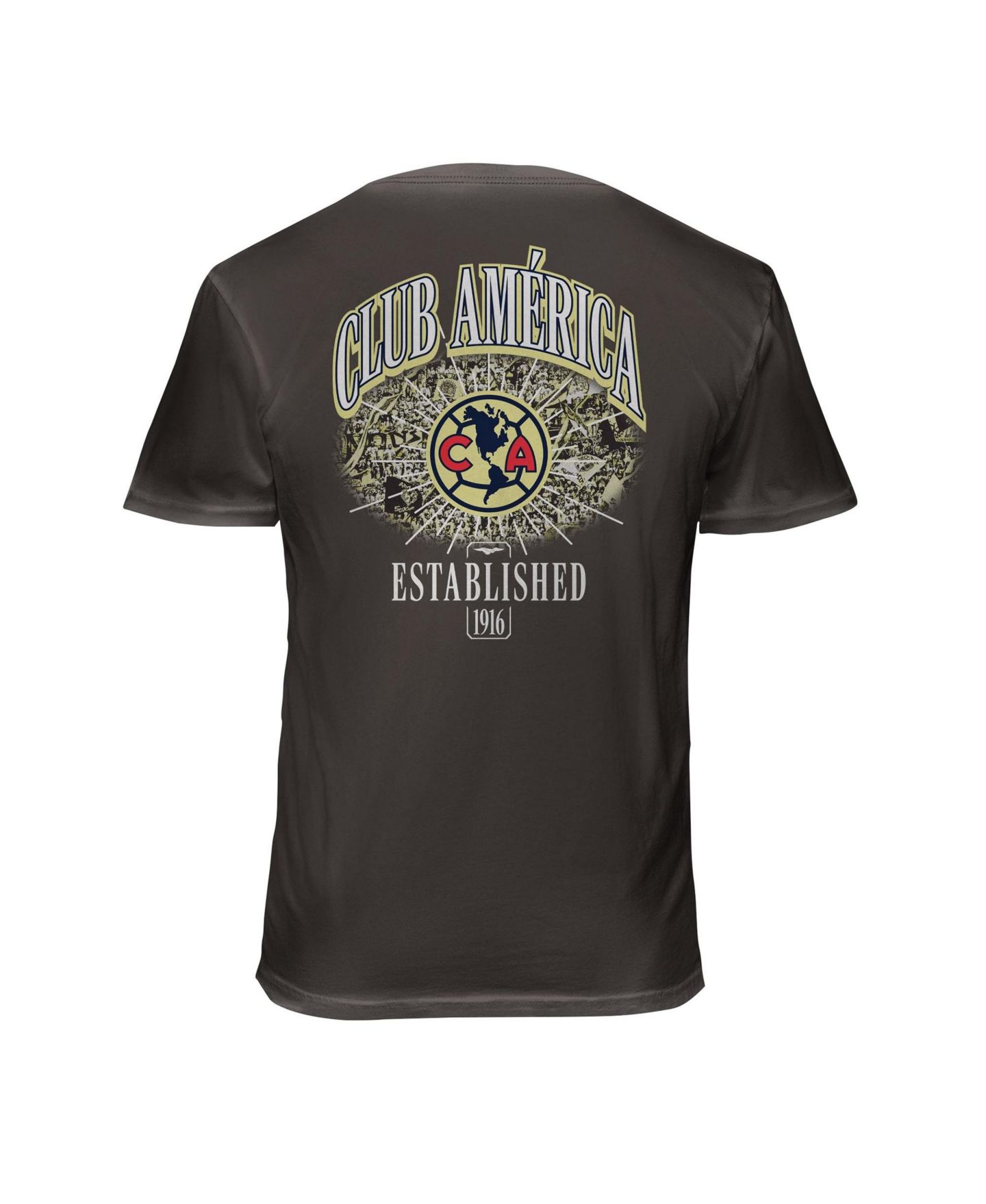 Мужская футболка 1863FC Gray Club America Wordmark Cotton — фото 3