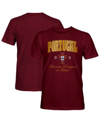 1863FC Men's Maroon Portugal National Team Gradient Wordmark T-Shirt ...