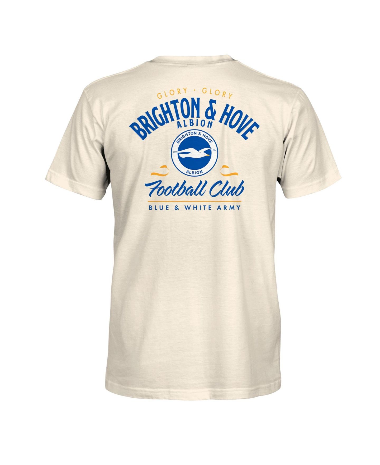 Мужская футболка 1863FC Cream Brighton and Hove Albion Let's Go Team — фото 3