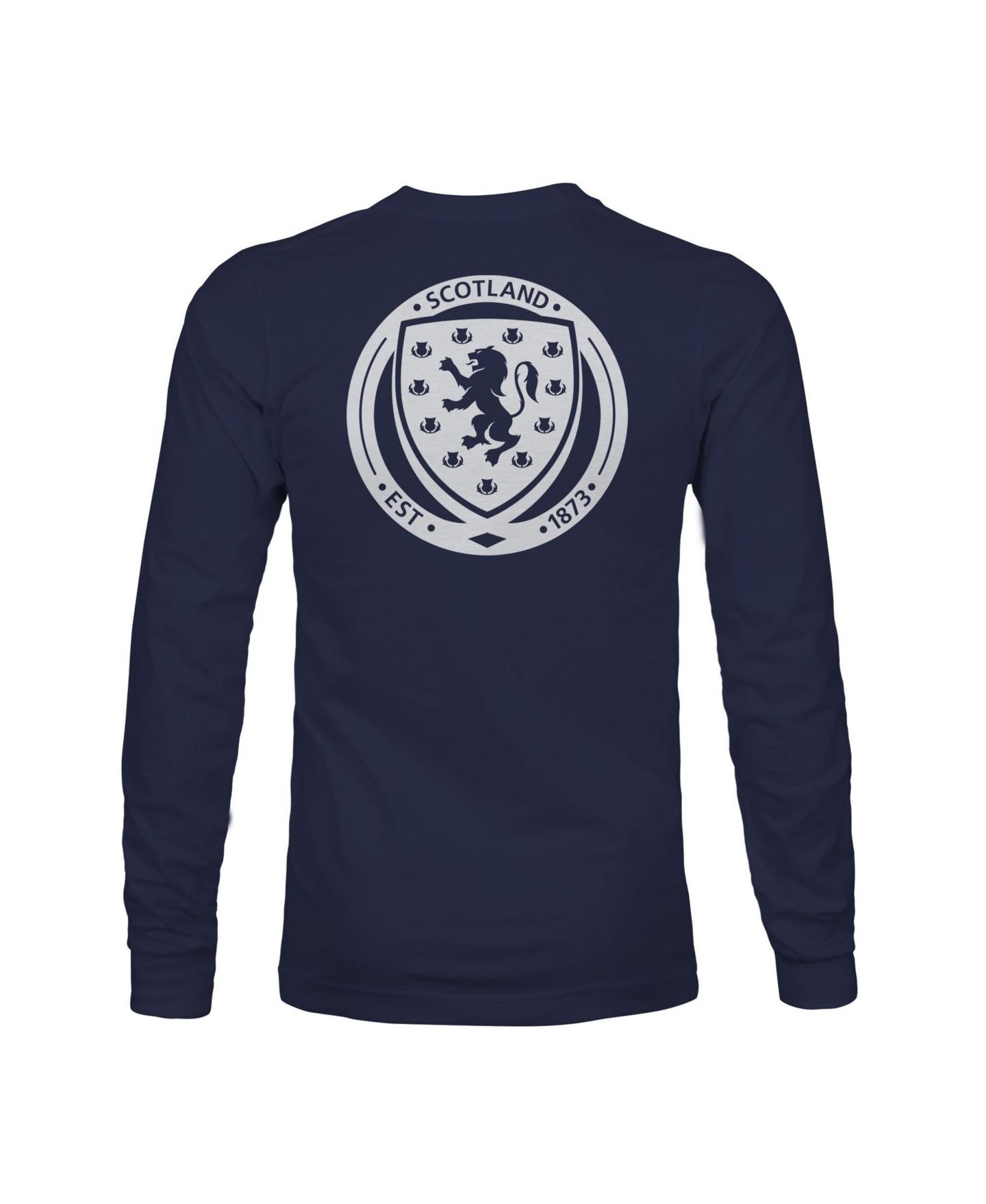 Мужская футболка 1863FC Navy Scotland National Team Mono Badge Wordmark Long-Sleeve — фото 3
