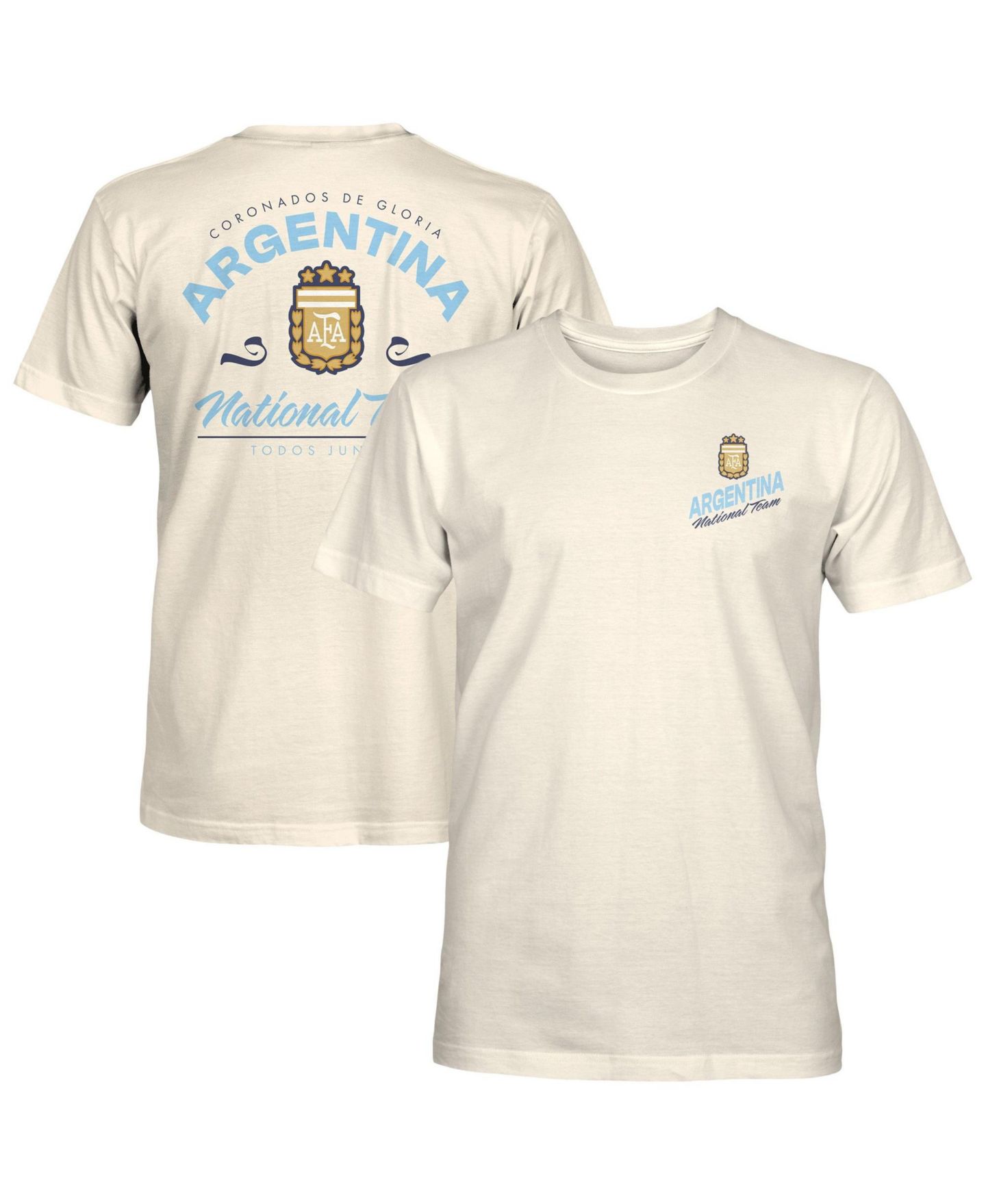 Мужская футболка 1863FC Cream Argentina National Team Flourish — фото 1