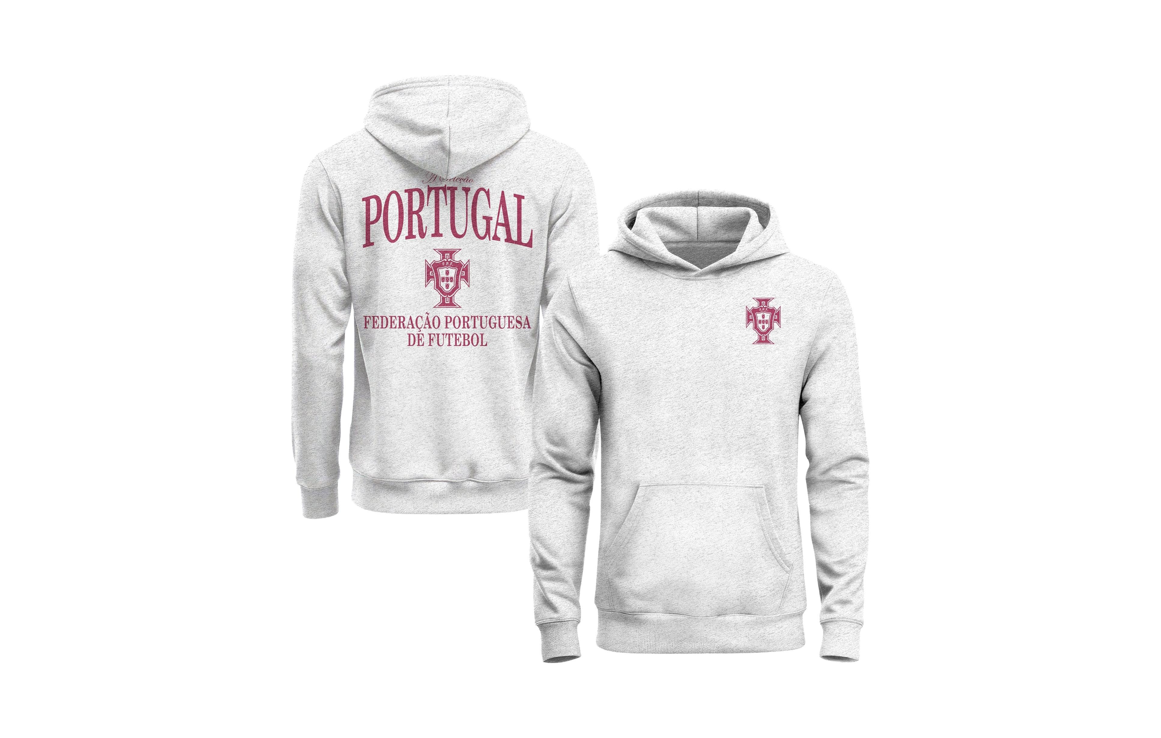 1863FC Men's Ash Portugal National Team Legacy Arched Wordmark Hoodie