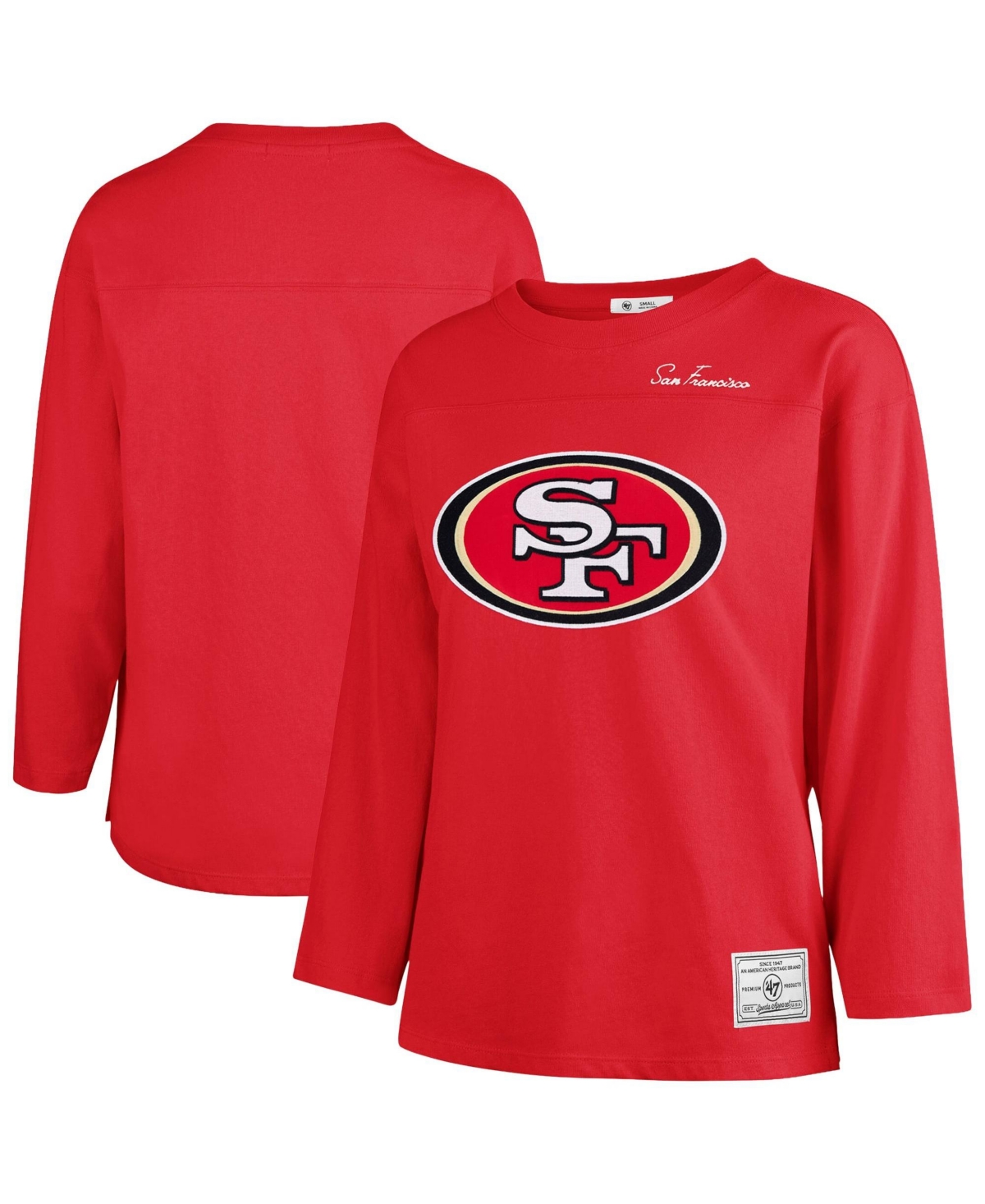 '47 Brand Women's Scarlet San Francisco 49ers Game Nod Timeless Long-Sleeve T-Shirt - Scarlet