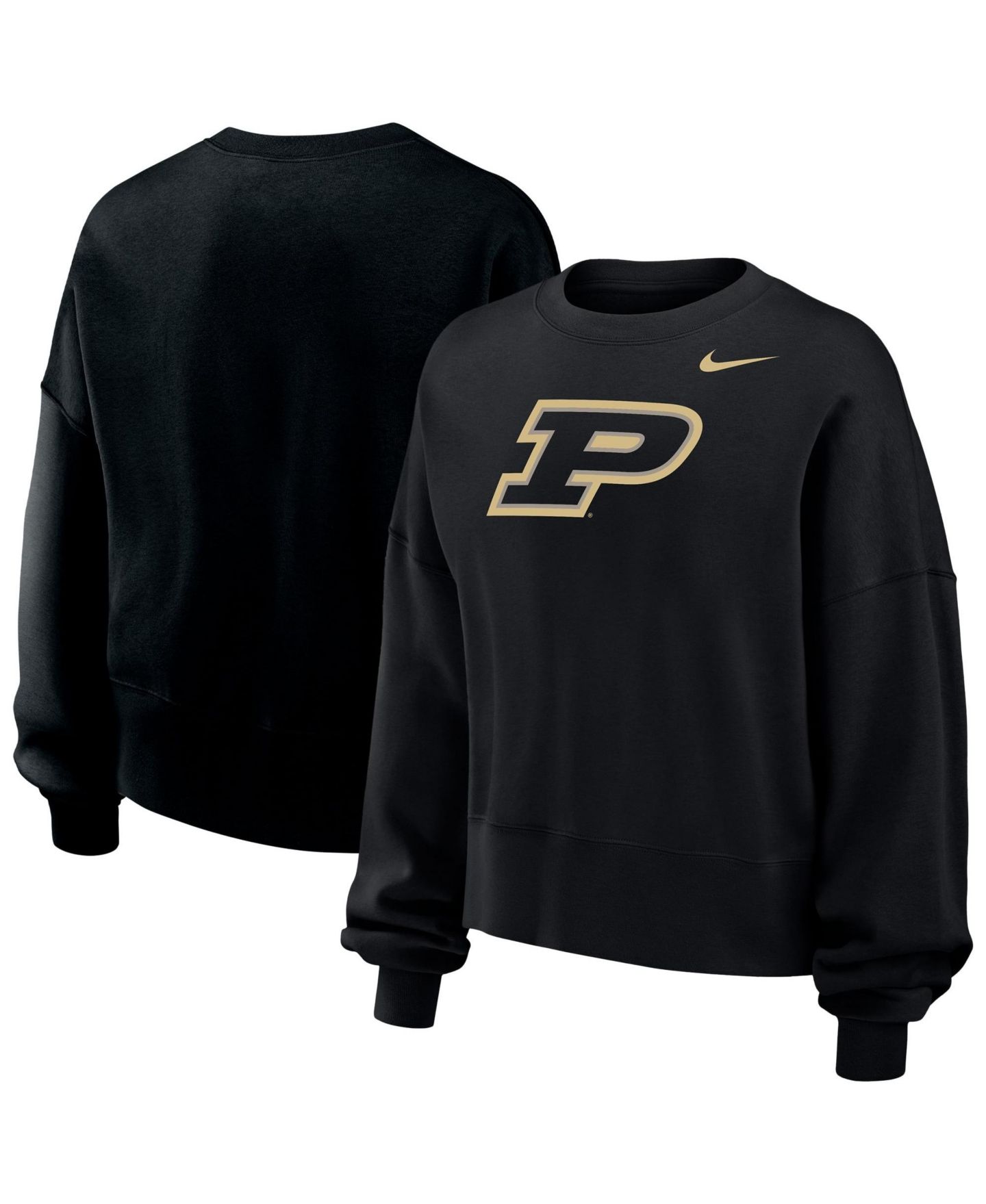 Женская толстовка Nike Black Purdue Boilermakers Phoenix Fleece Pullover — фото 1