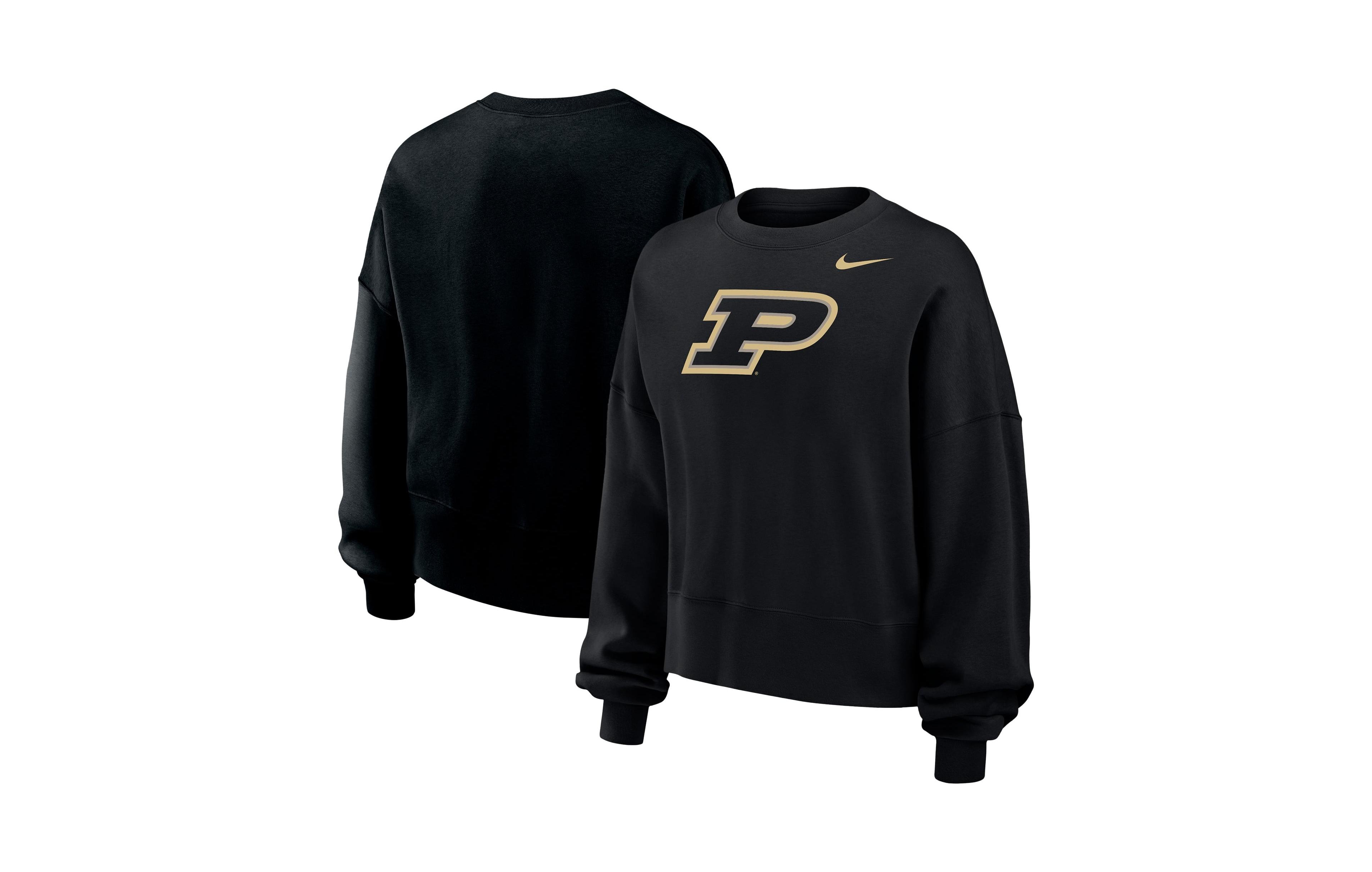 Nike Women's Black Purdue Boilermakers Phoenix Fleece Pullover Sweatshirt