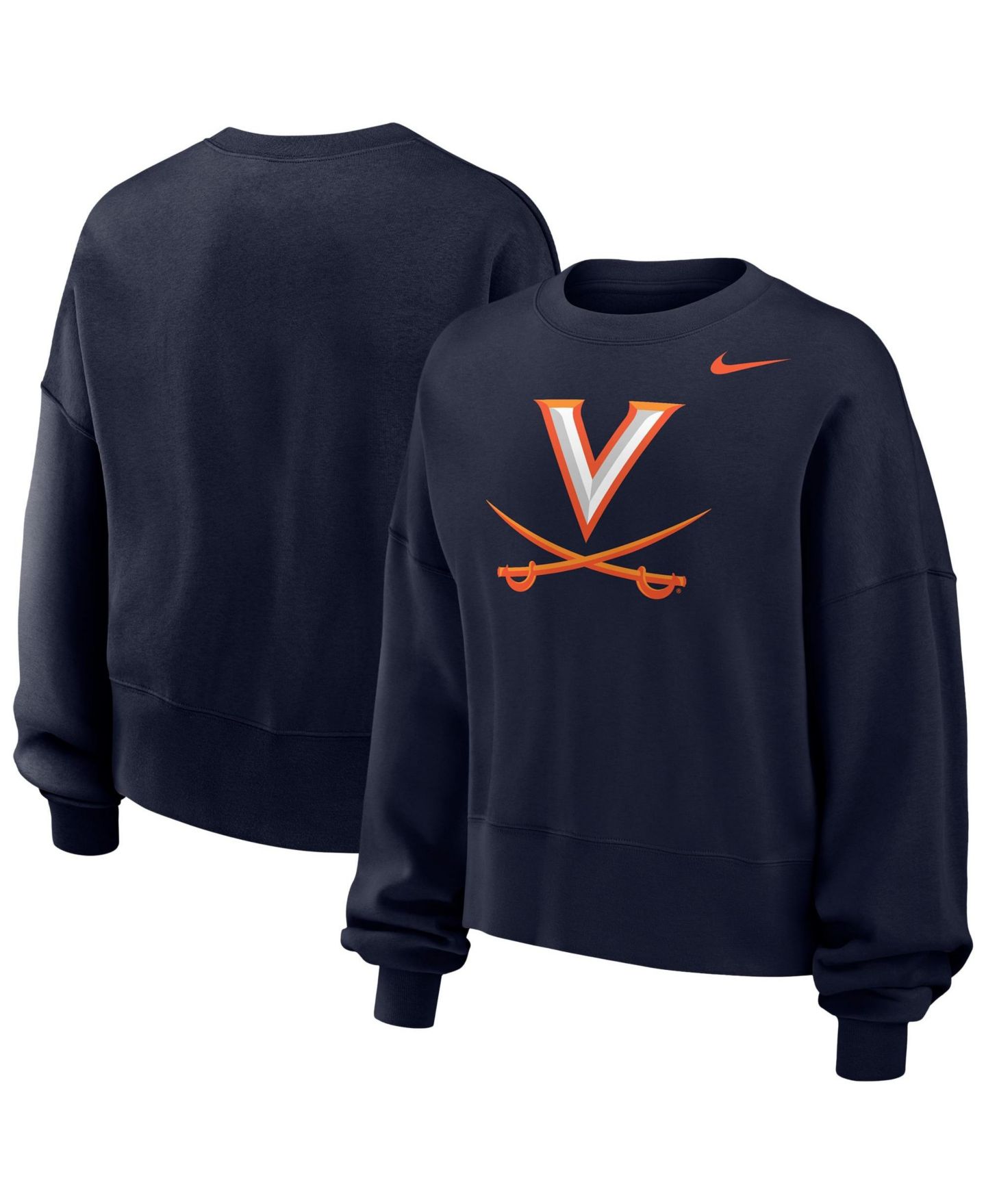 Женская толстовка Nike Navy Virginia Cavaliers Phoenix Fleece Pullover — фото 1