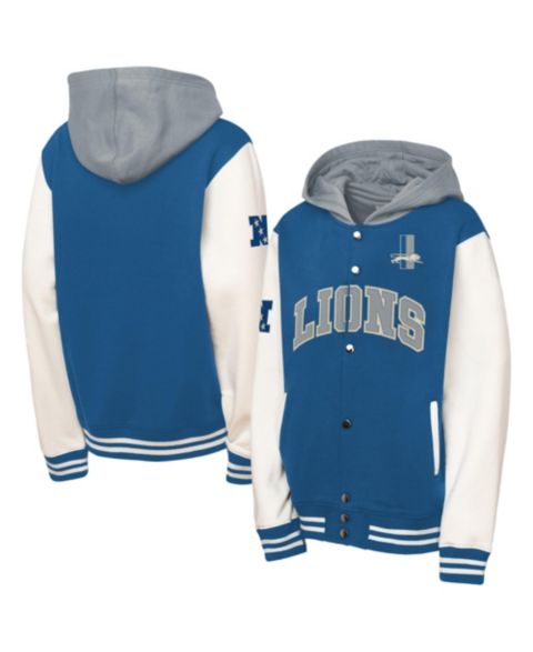 Детская куртка Mitchell & Ness Blue Detroit Lions Court Side Fleece Full Snap