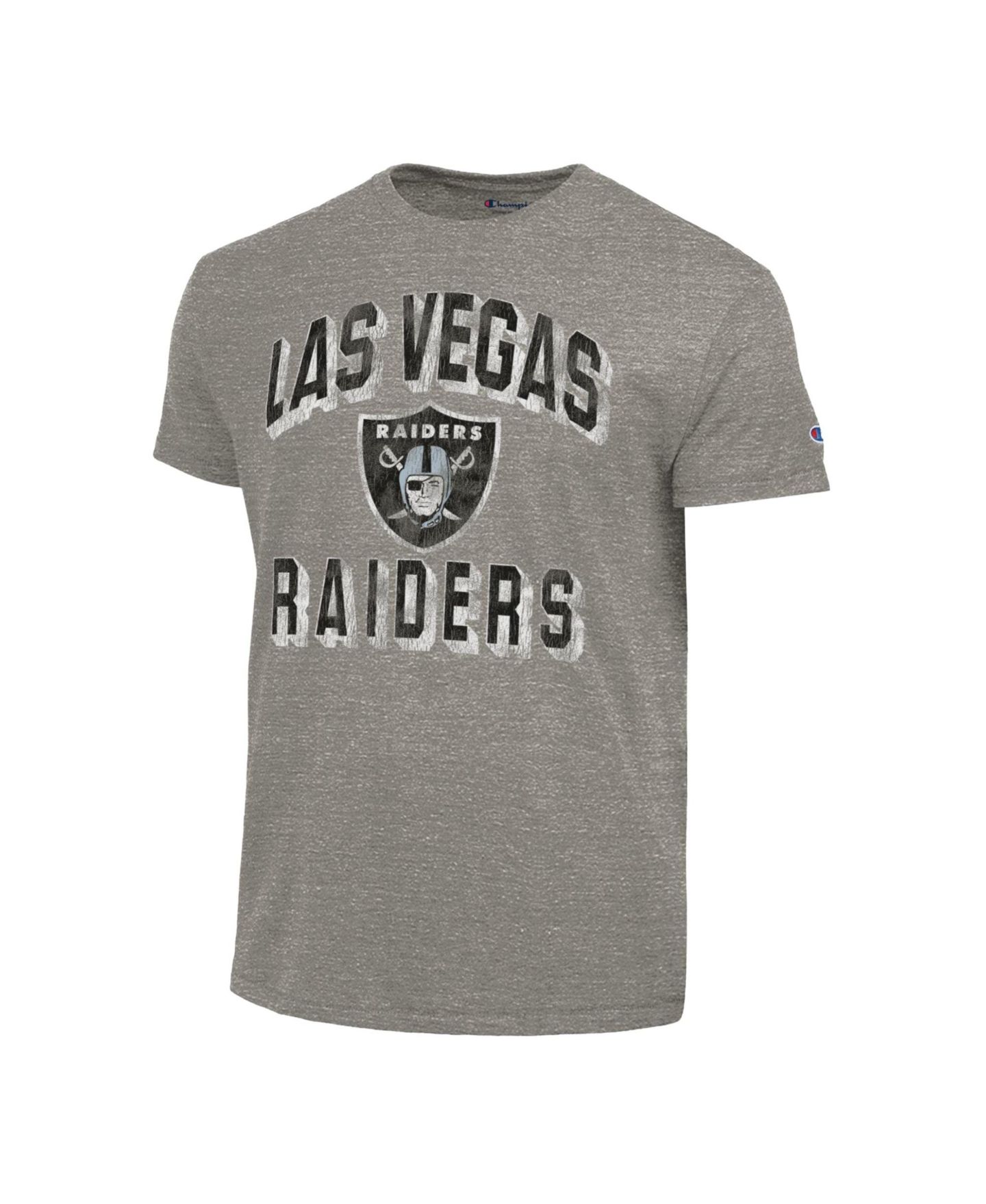 Мужская футболка Champion Charcoal Las Vegas Raiders Ultimate Tri-Blend — фото 2