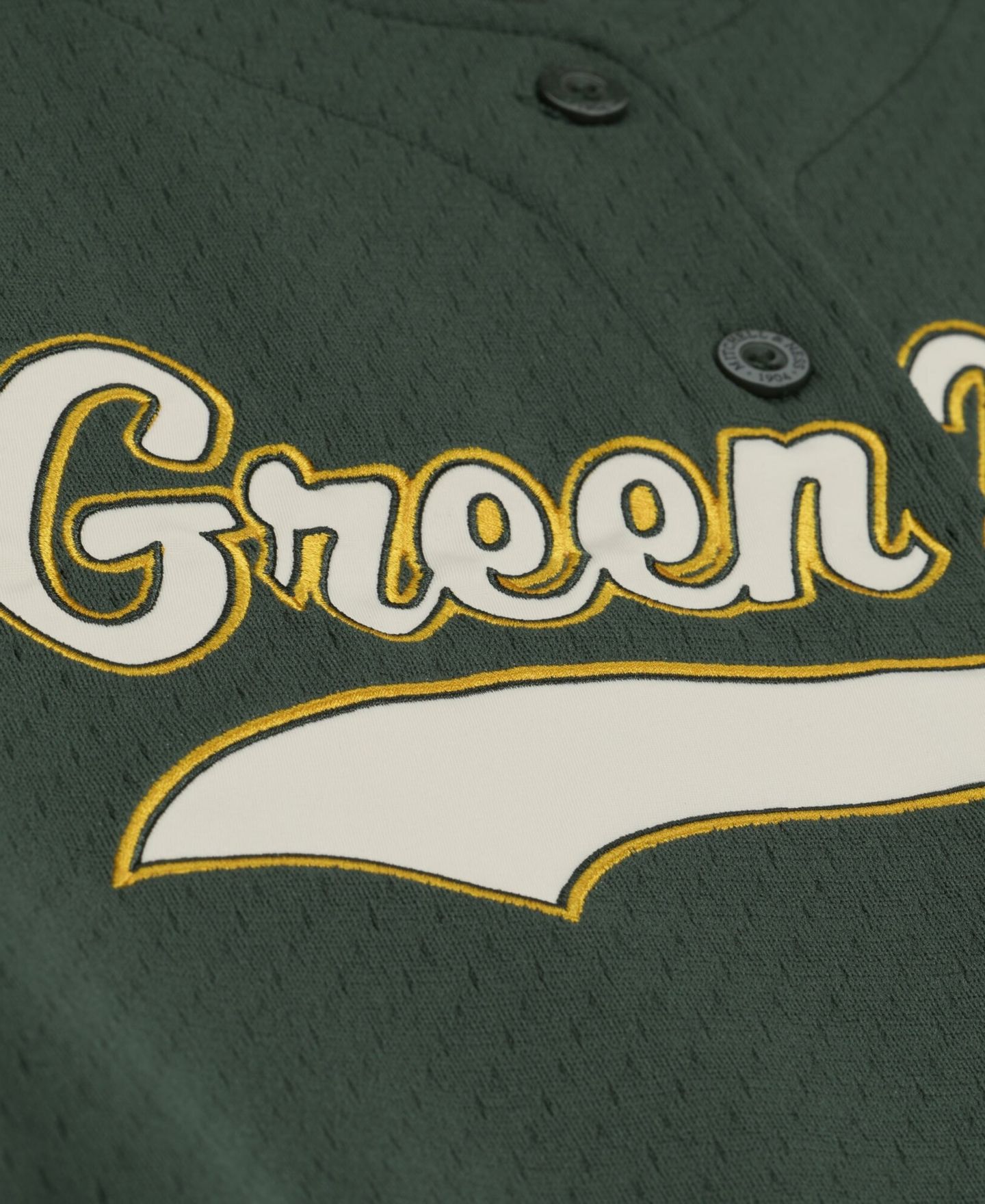 Женский топ Mitchell & Ness Green Bay Packers Retro Roots Baseball Jersey — фото 4